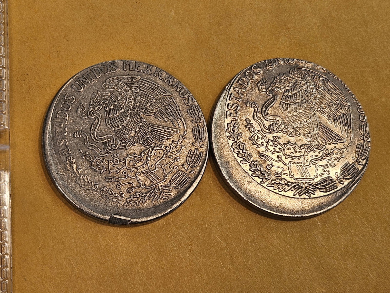 MINT ERRORS! Two 1970 Mexico Pesos - 4
