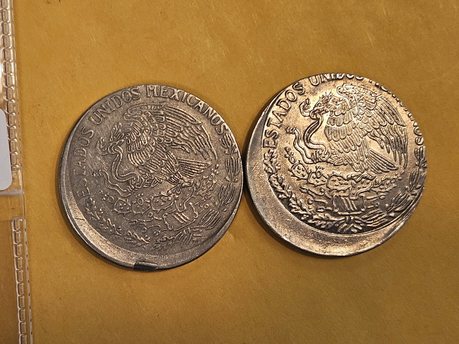 MINT ERRORS! Two 1970 Mexico Pesos - 5