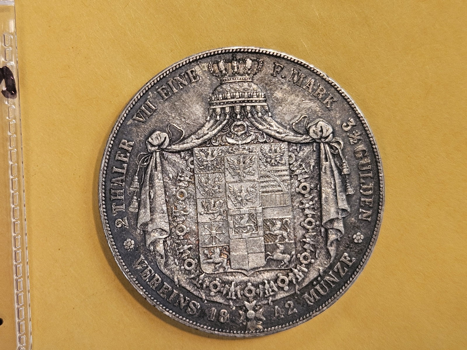 * 1842 German States Prussia silver 2 thaler in Extra Fine - 8