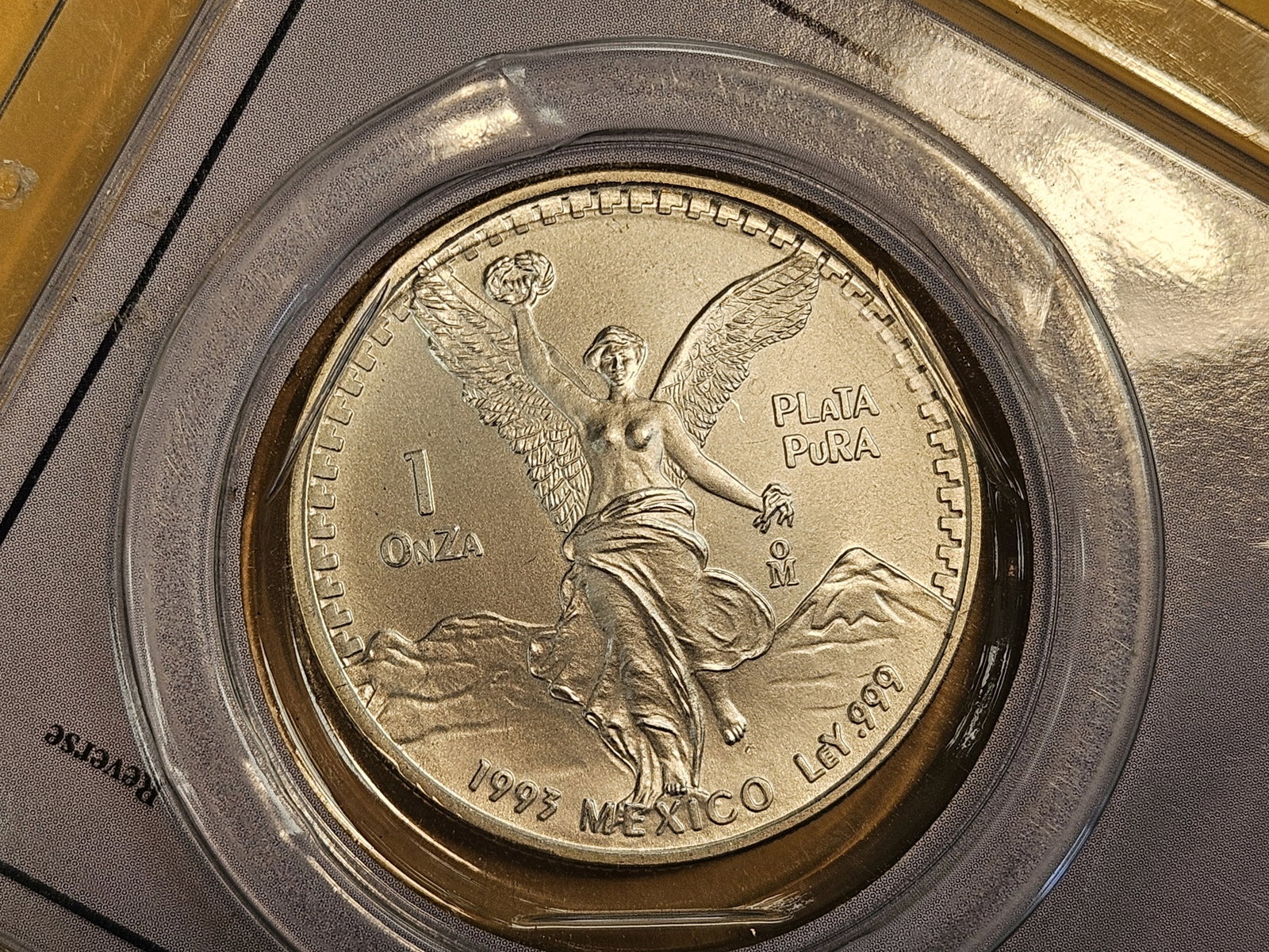 GEM Brilliant Uncirculated 1993 Mexico silver Onza: Libertad