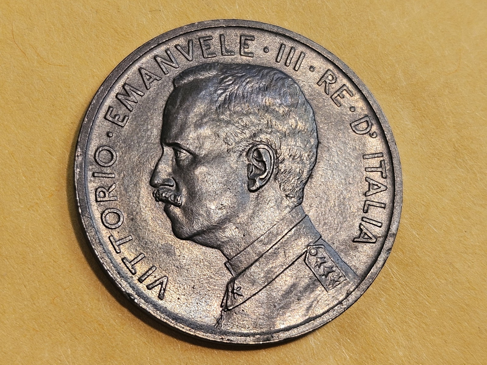 Brown Uncirculated 1909 Italy 5 cent: KM 42. Gorgeous tone and luster
