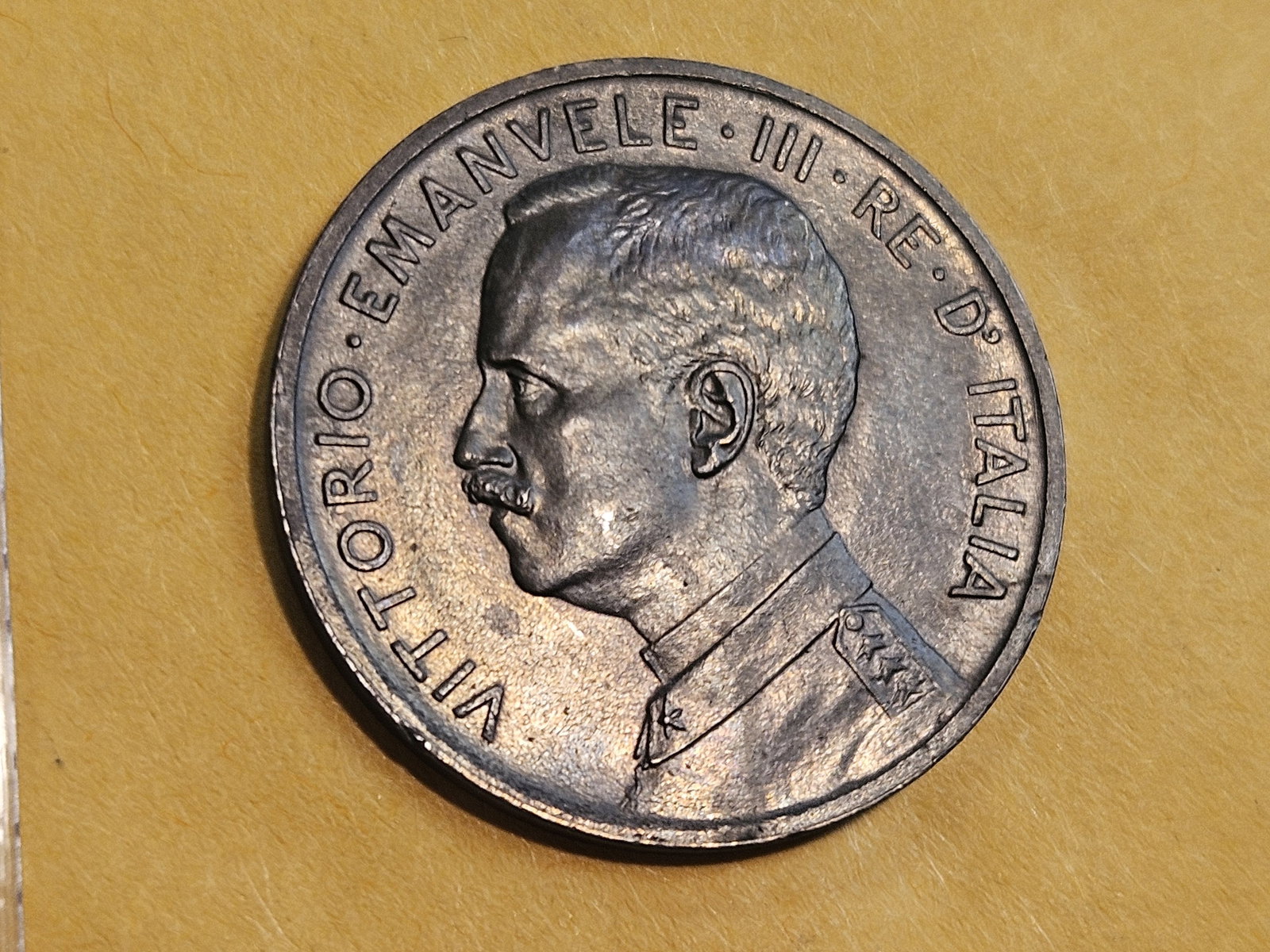 Brown Uncirculated 1909 Italy 5 cent - 3