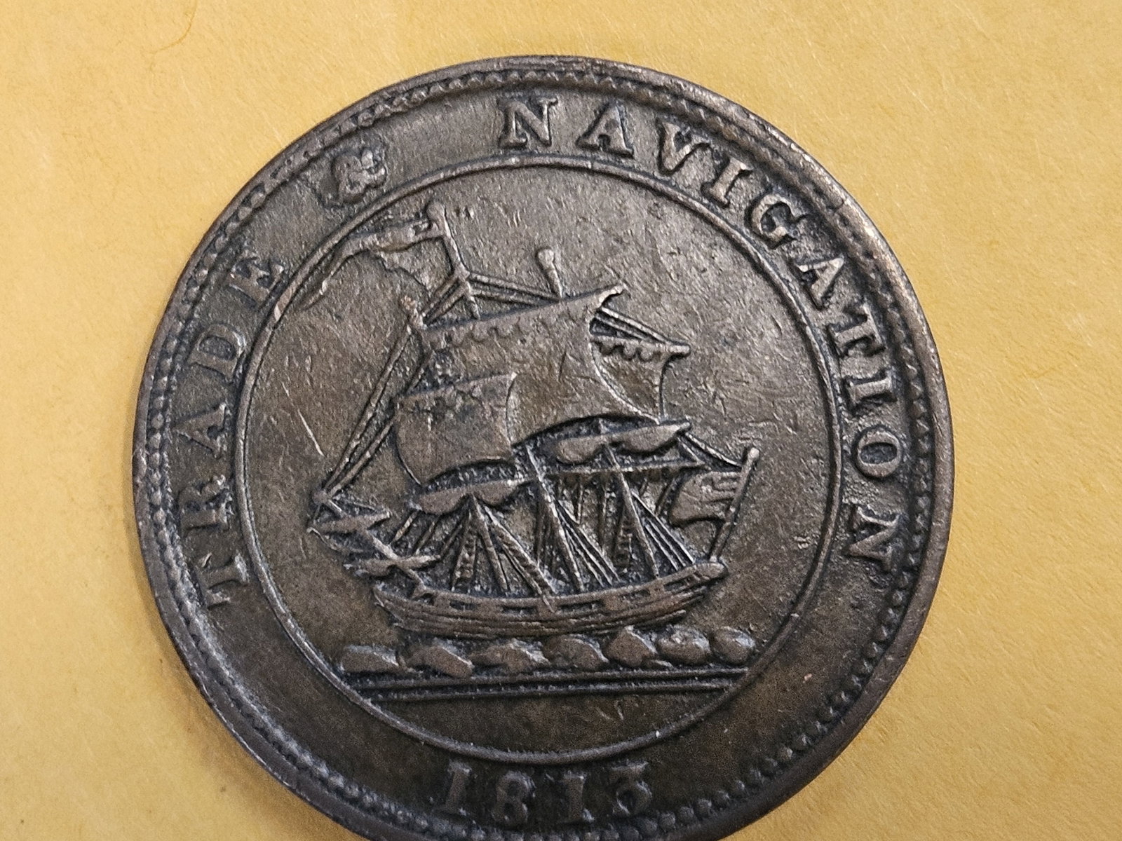 1813 Nova Scotia 1/2 penny - 3