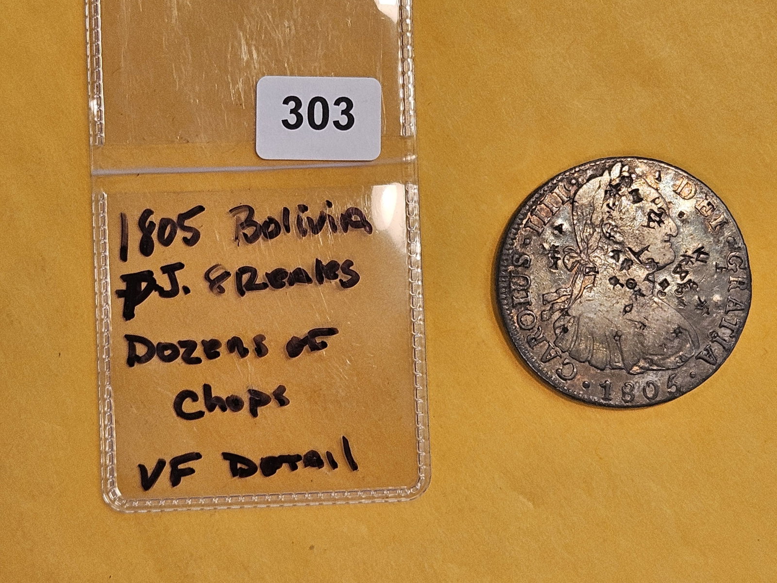 1805 PJ Bolivia silver 8 reals in Very Fine - details - 2
