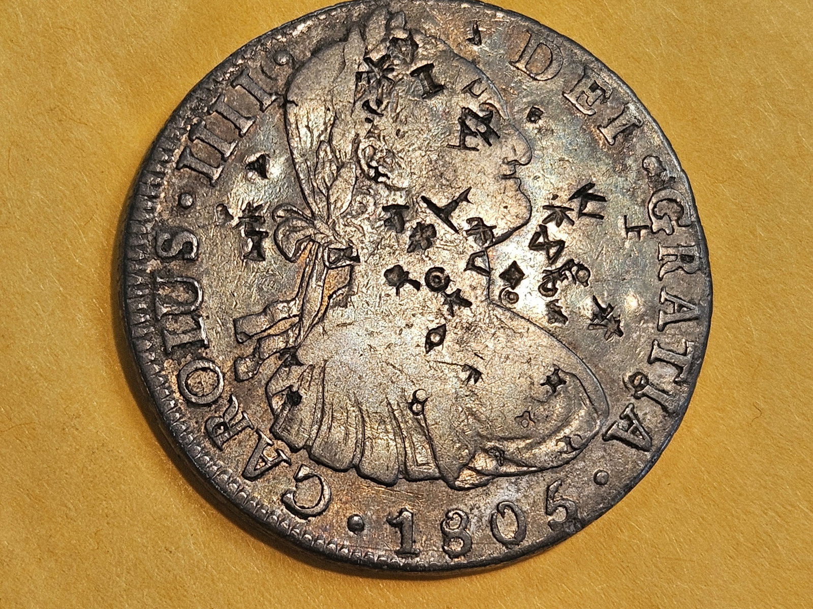 1805 PJ Bolivia silver 8 reals in Very Fine - details - 3
