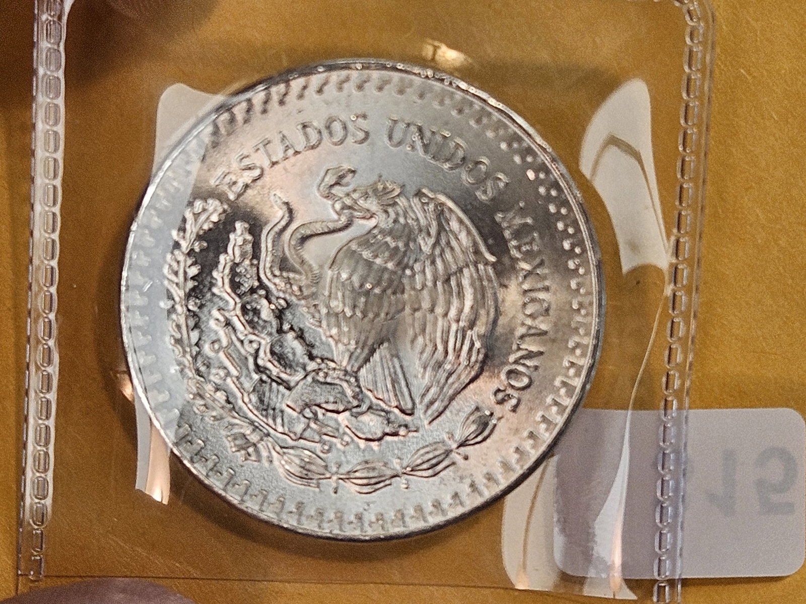 GEM Brilliant Uncirculated 1985 Mexico silver Onza - 2