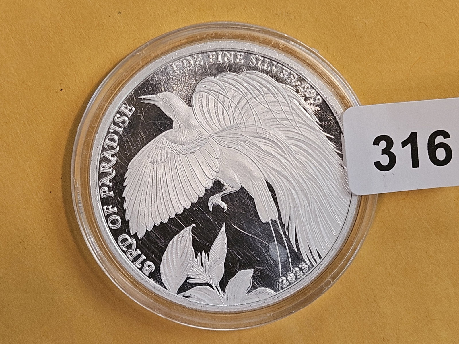 GEM 2023 Papua New Guinea silver 1 Kina: Bird of Paradise