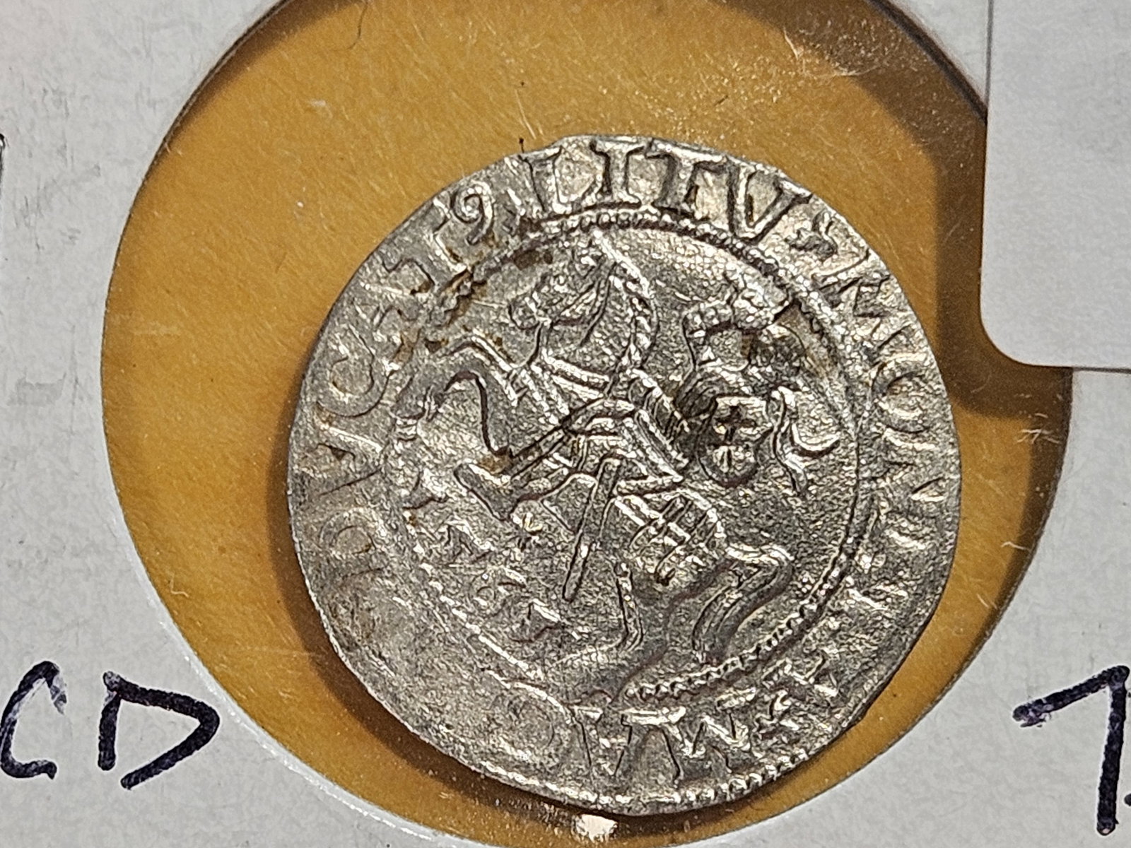 Medieval! Scarcer 1561 Silver Lithuanian half-groschen: Sigismund August 1547 - 1572