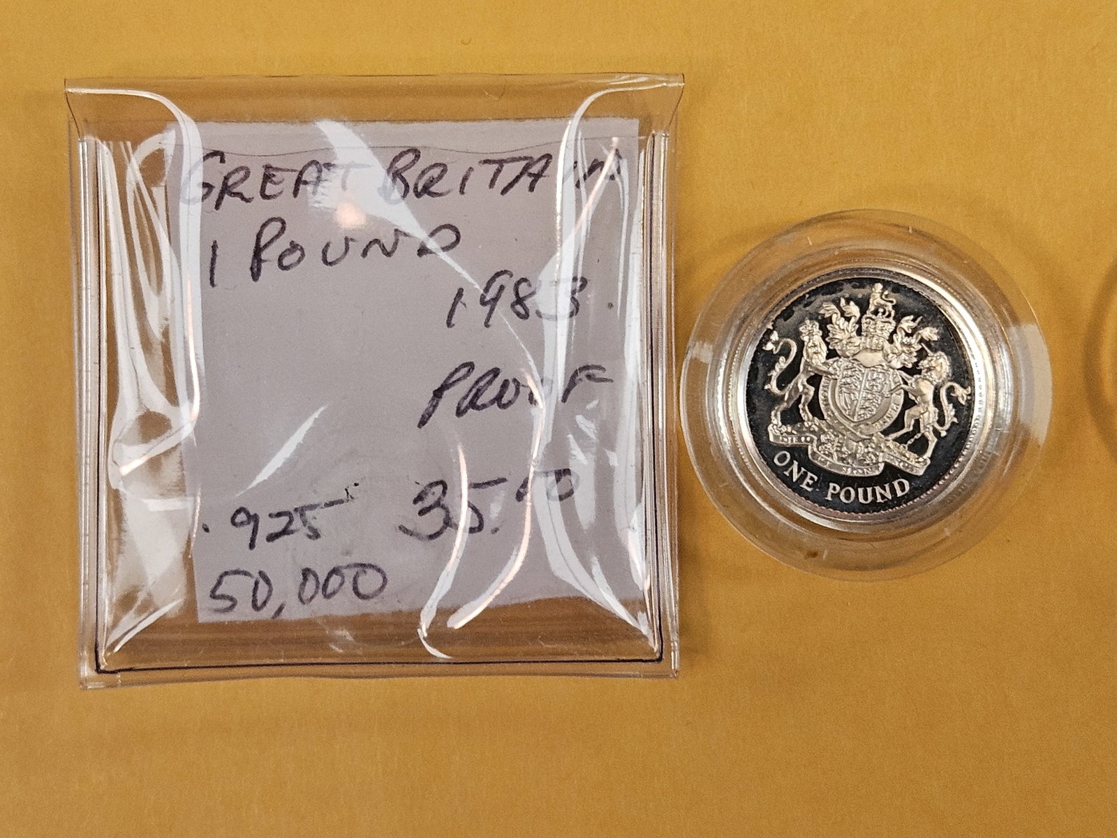 Two Silver GEM Proof Great Britain Proof One Pound Coins - 3