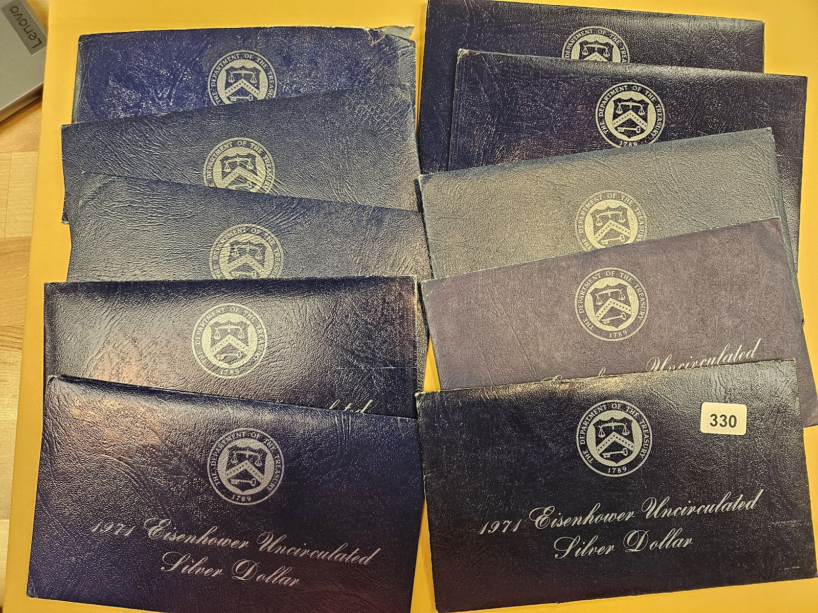 Ten Uncirculated Silver Blue Ikes: Silver Eisenhower Dollars in GSA soft packs