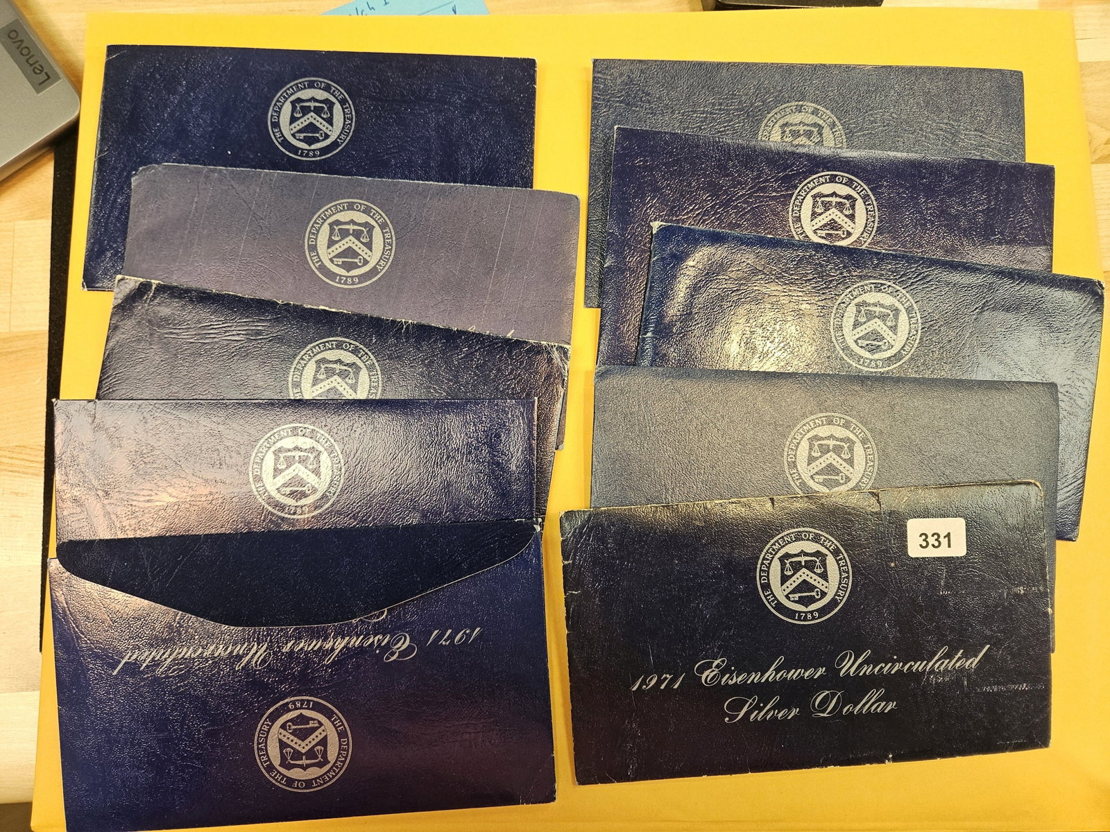 Ten Uncirculated Silver Blue Ikes: Silver Eisenhower Dollars in GSA soft packs