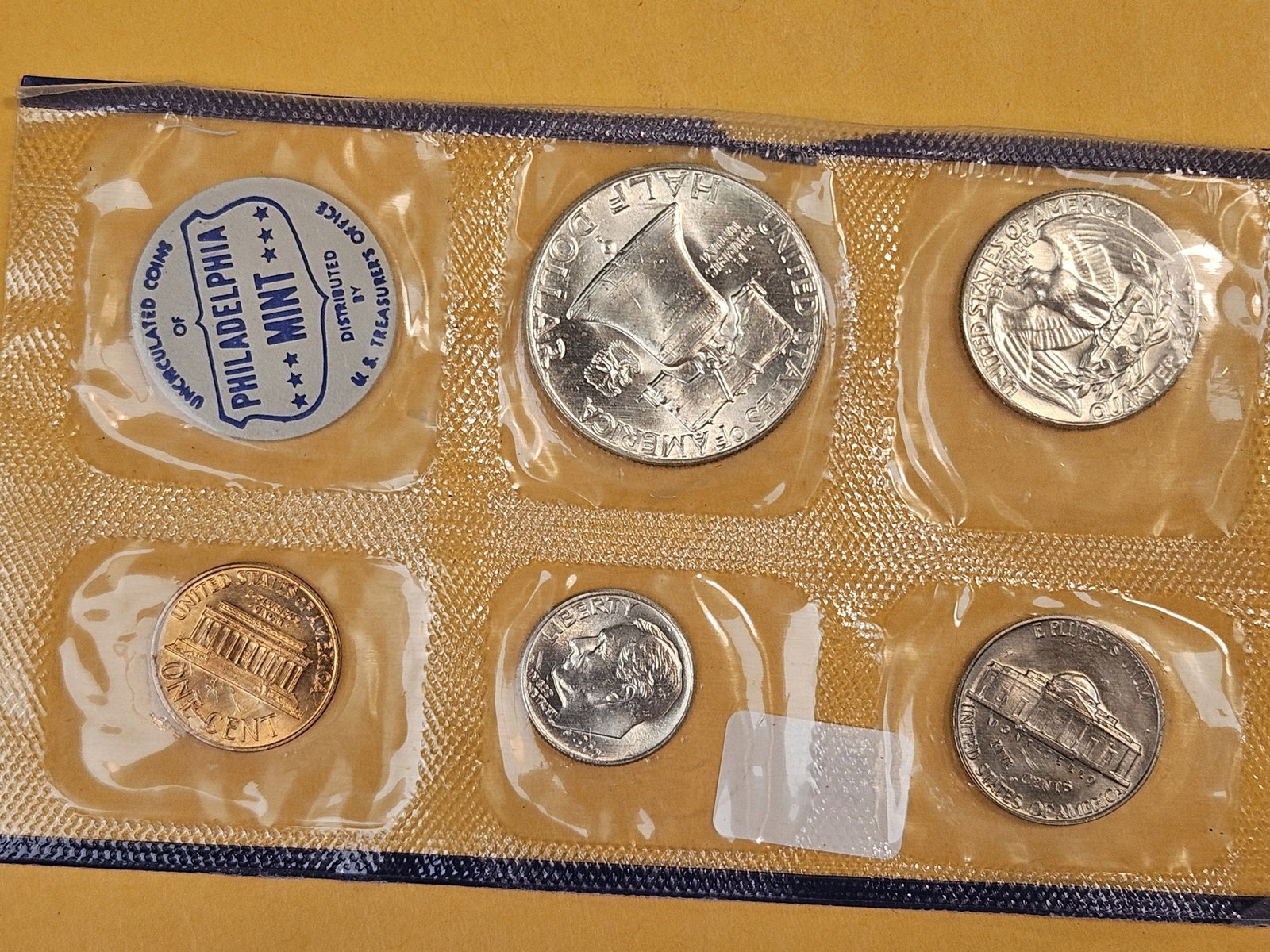 VARIETY! GEM Brilliant Uncirculated 1960-P US Silver Mint Set - 2