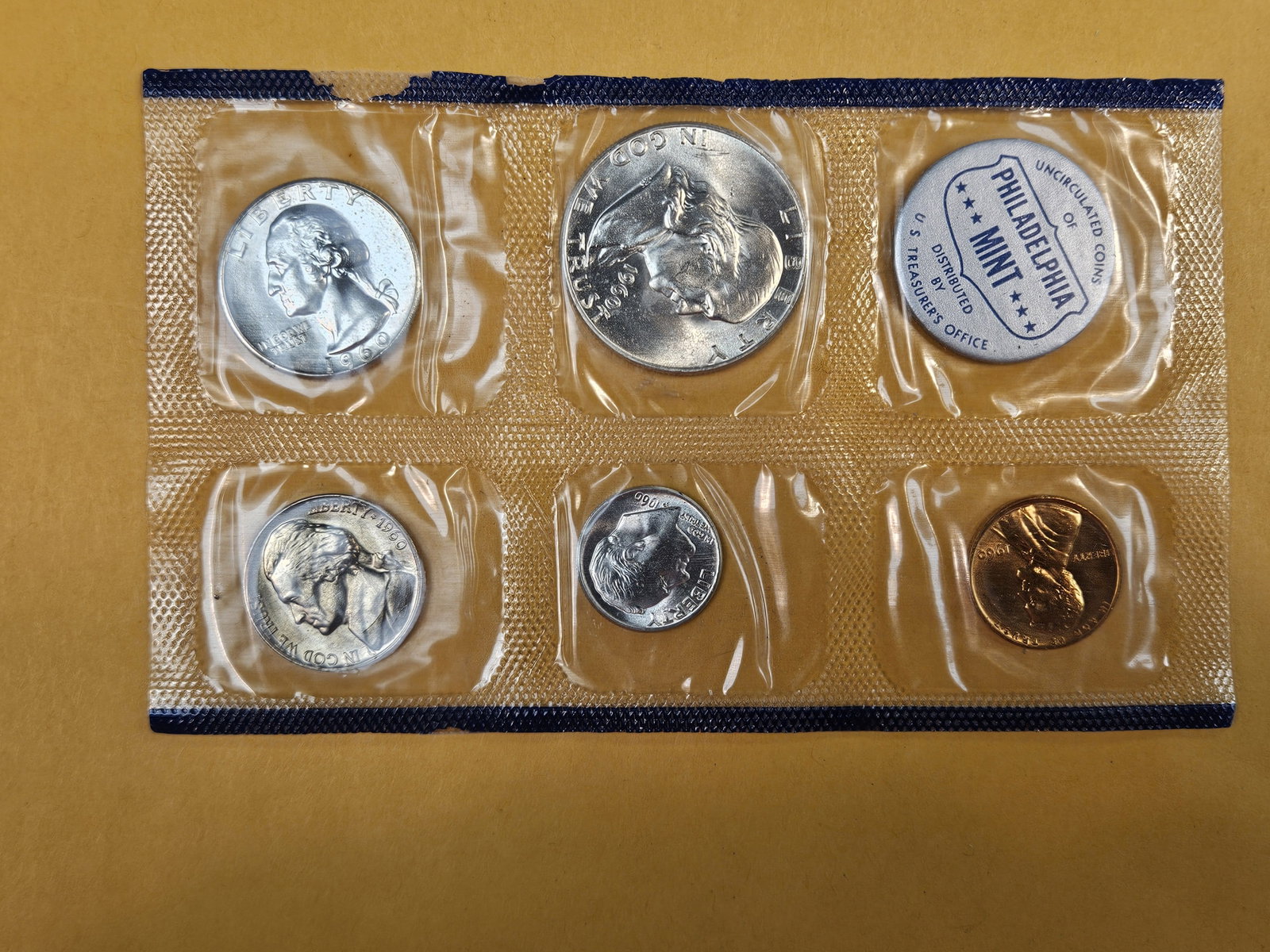 VARIETY! GEM Brilliant Uncirculated 1960 US Silver Mint Set - 4