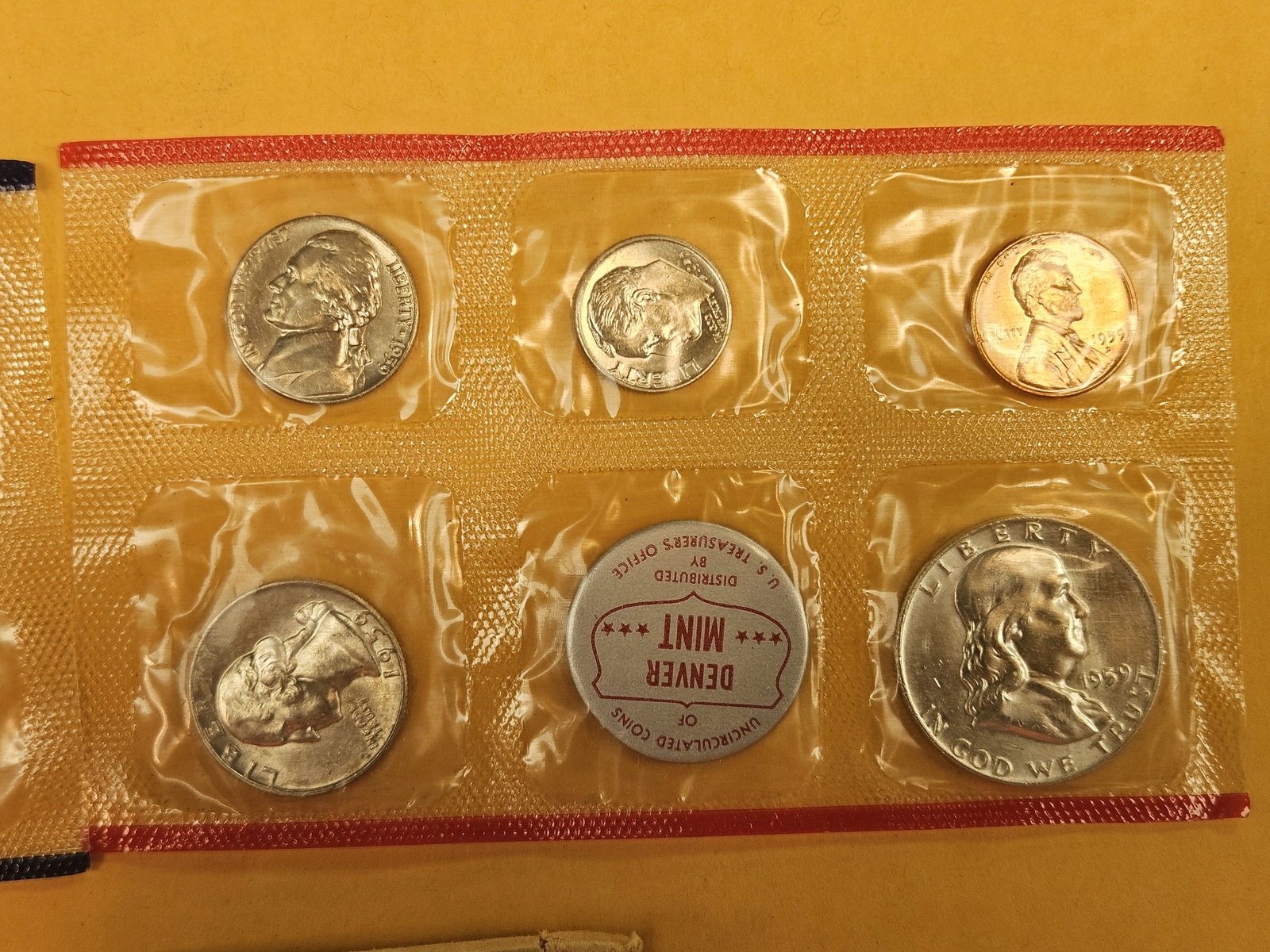 VARIETY! GEM Brilliant Uncirculated 1959 US Silver Mint Set - 2