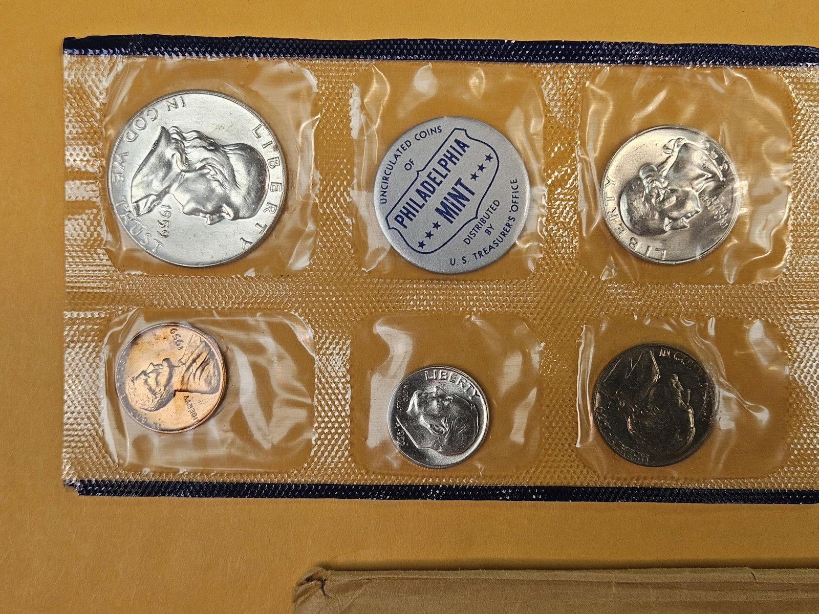 VARIETY! GEM Brilliant Uncirculated 1959 US Silver Mint Set - 4