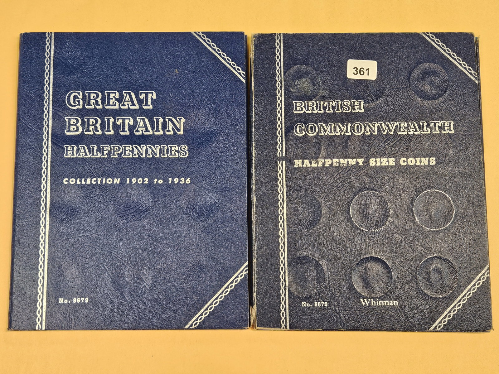 Two Whitman Great Britain Half-penny albums: Both partially complete
