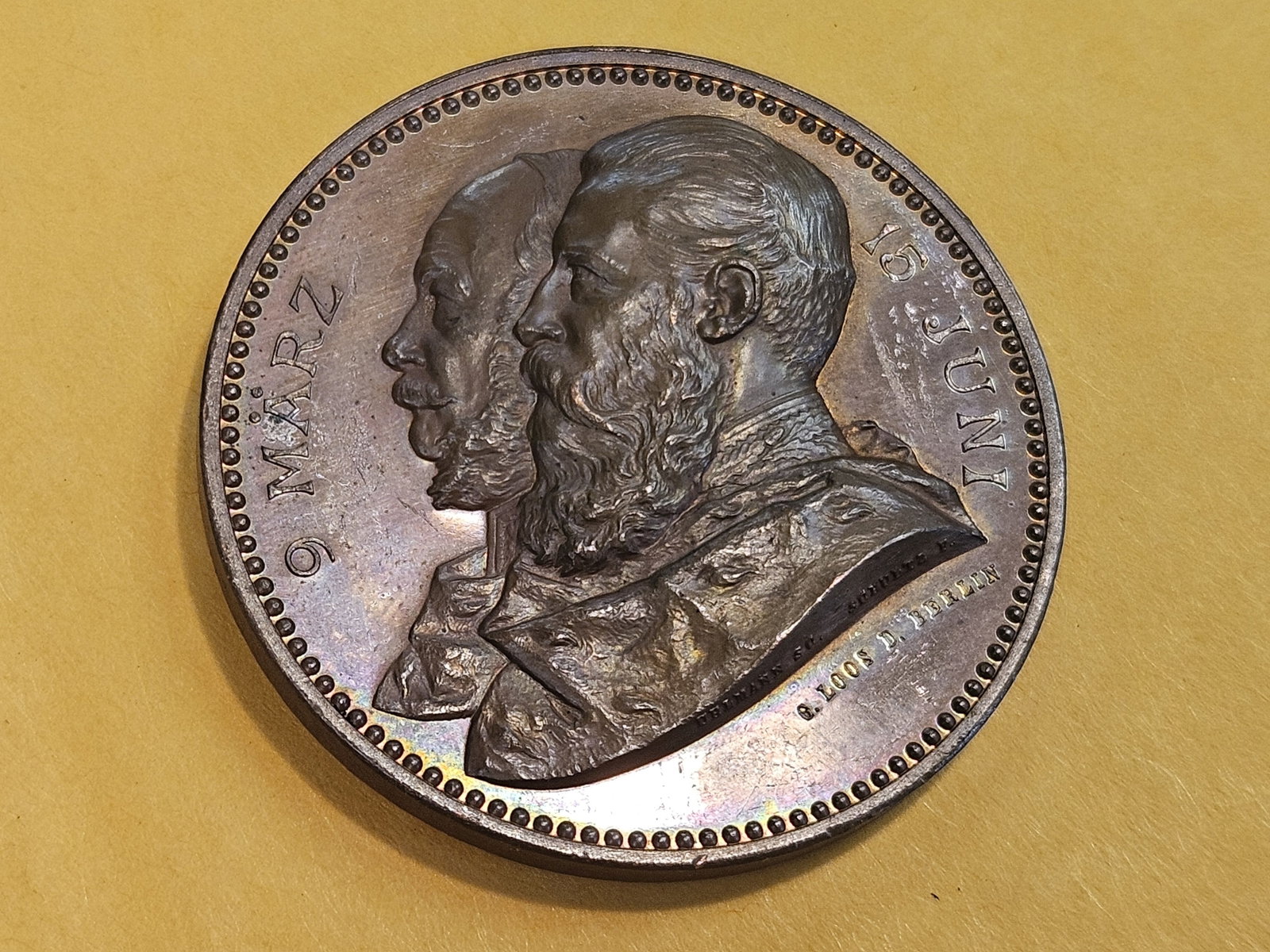 ** GEM PROOFLIKE ** 1888 German medal - 11