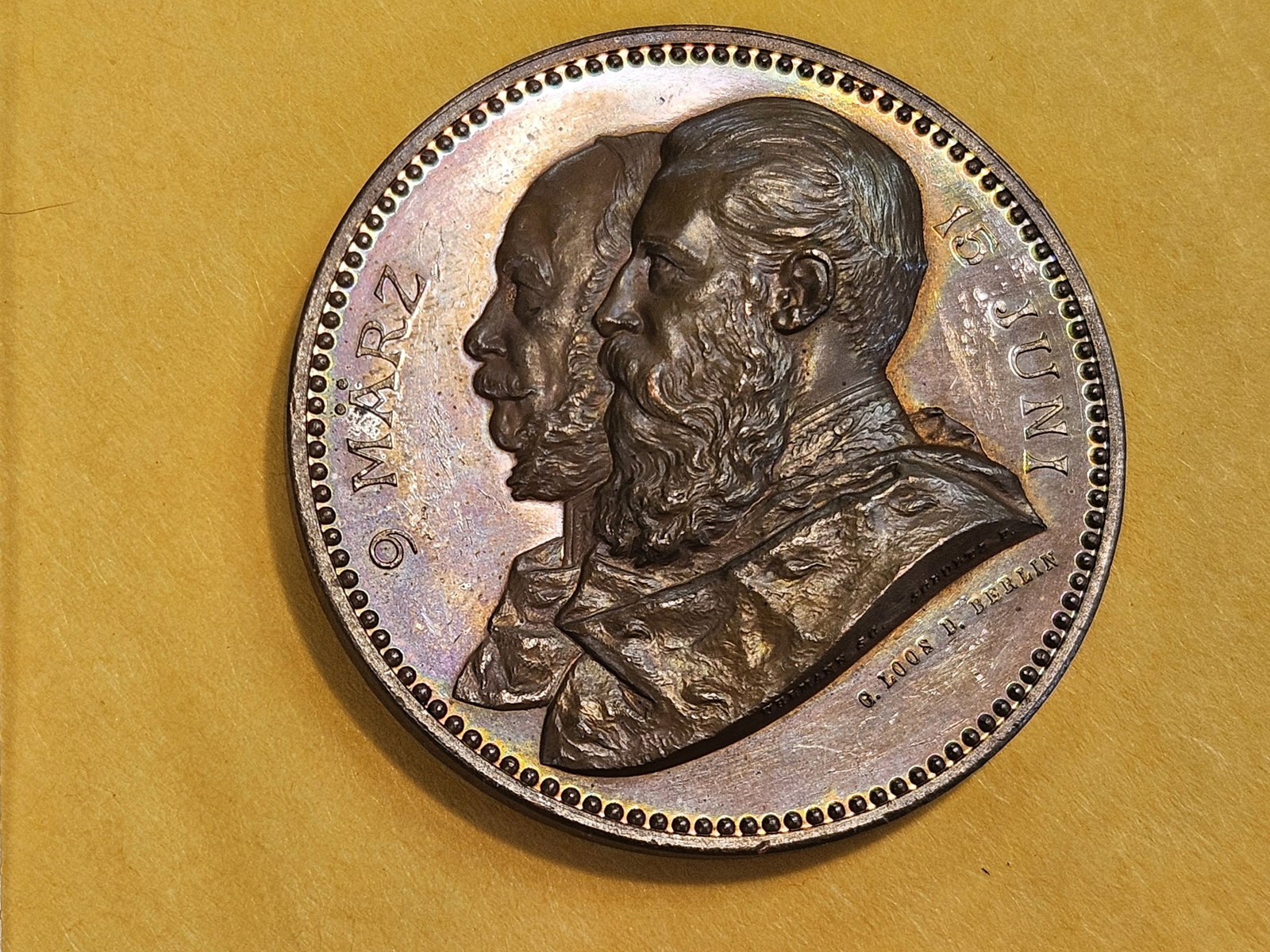 ** GEM PROOFLIKE ** 1888 German medal - 13