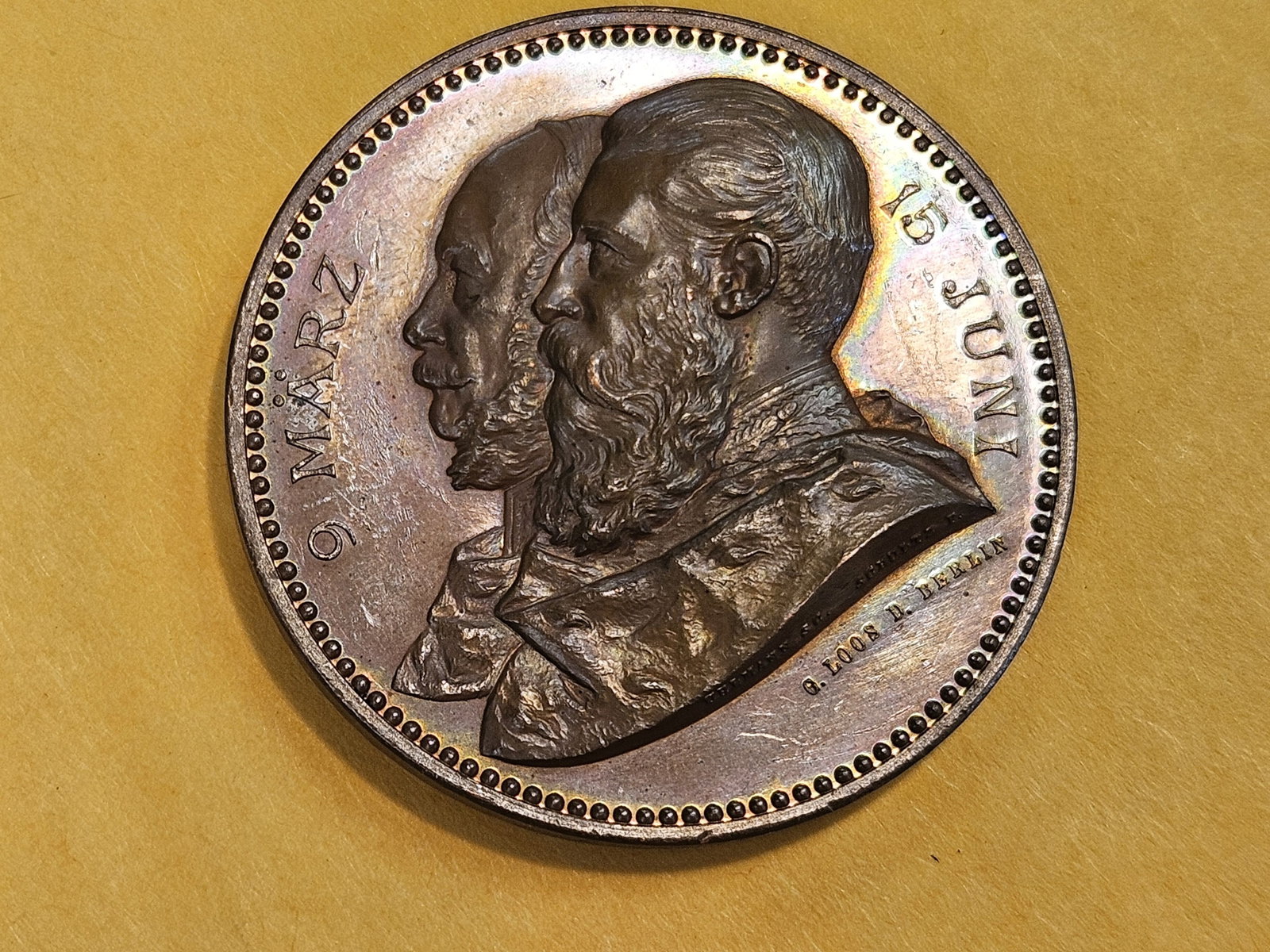 ** GEM PROOFLIKE ** 1888 German medal - 14
