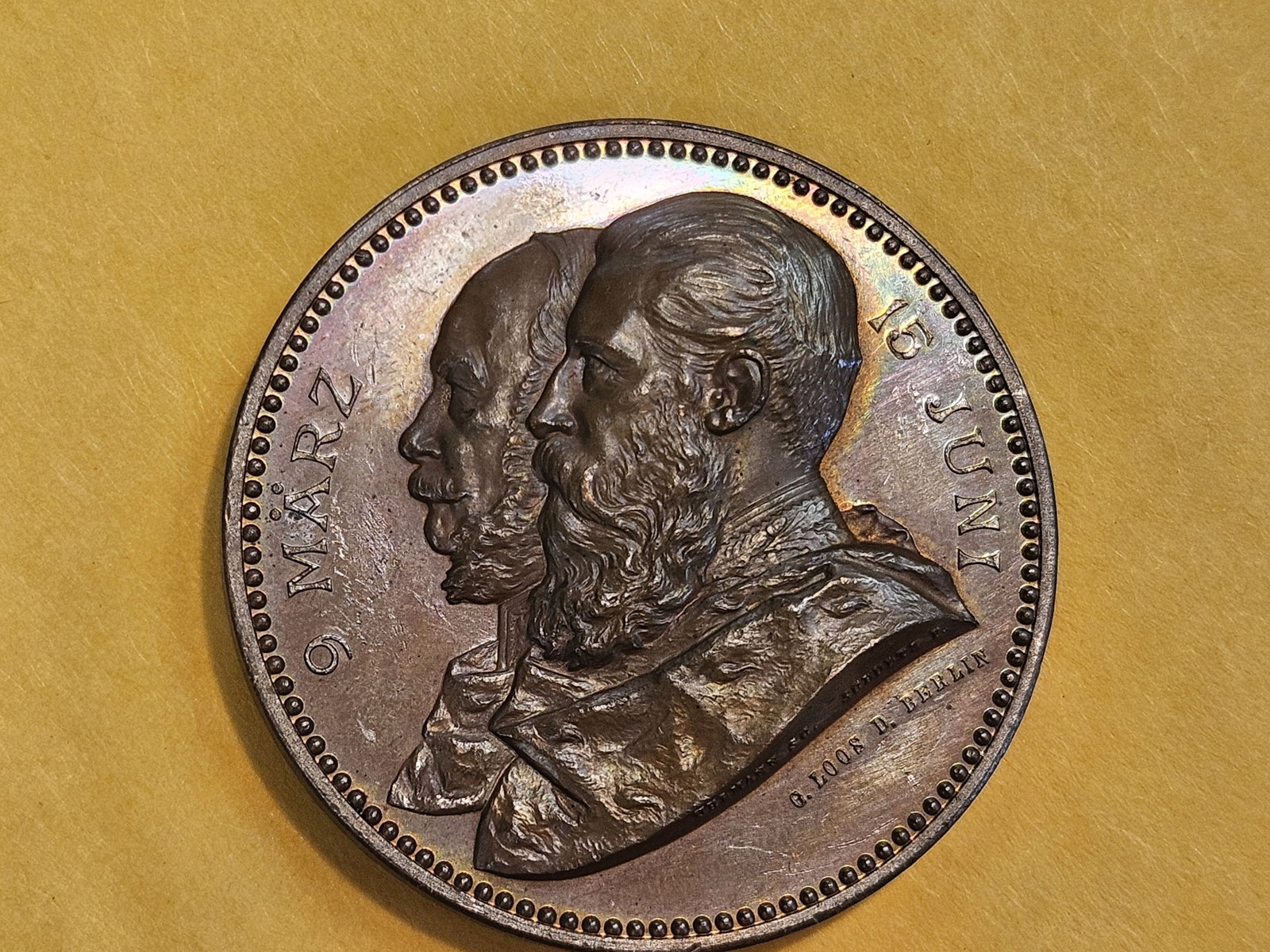 ** GEM PROOFLIKE ** 1888 German medal - 15