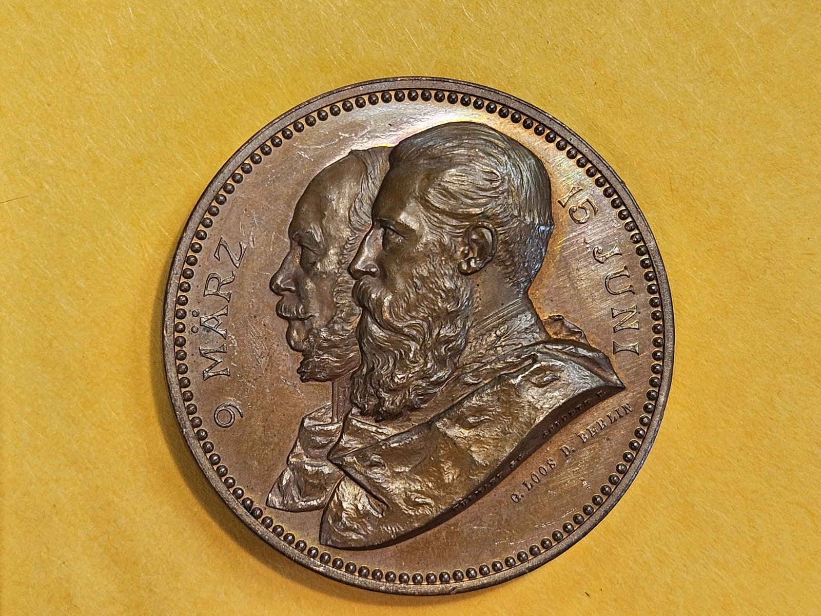 ** GEM PROOFLIKE ** 1888 German medal - 16