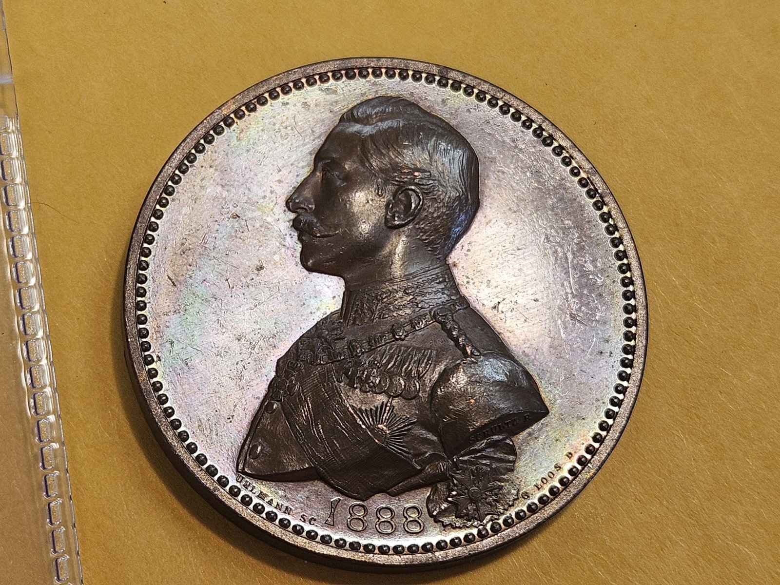 ** GEM PROOFLIKE ** 1888 German medal: Year of 3 Emperors