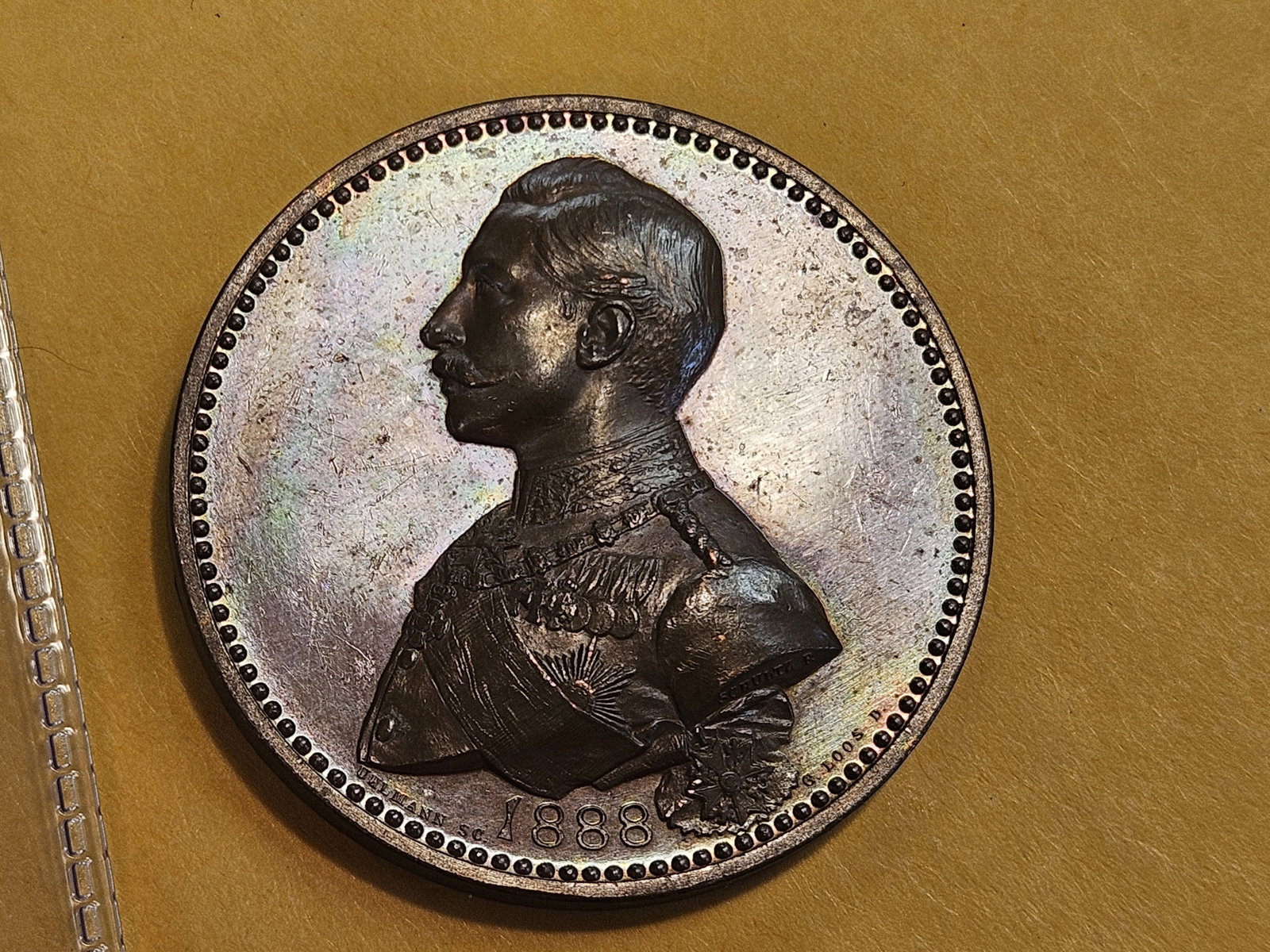 ** GEM PROOFLIKE ** 1888 German medal - 7
