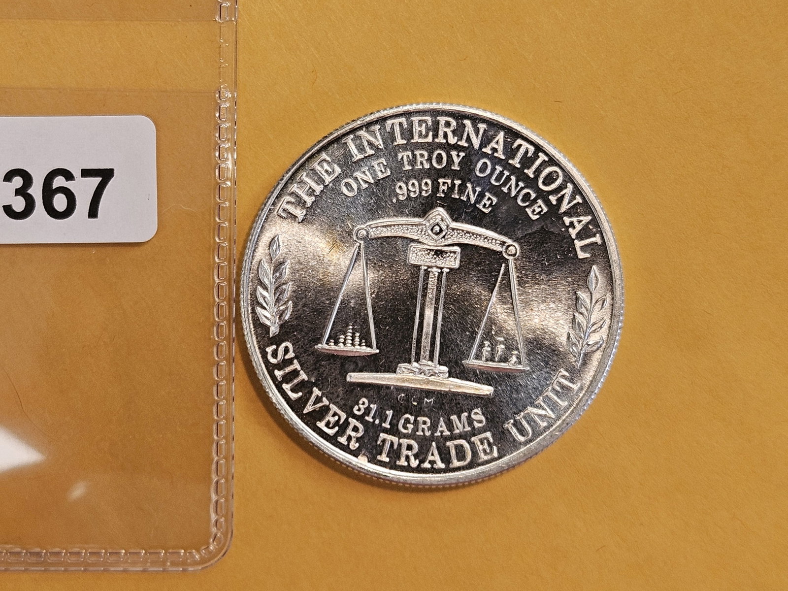 One Troy ounce .999 fine silver art round (1 of 2)