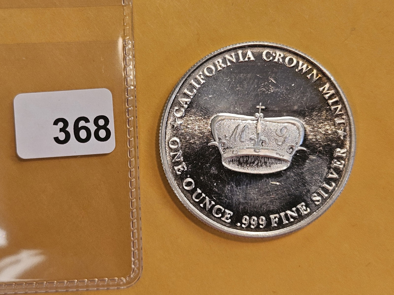 One Troy ounce .999 fine silver art round (1 of 2)