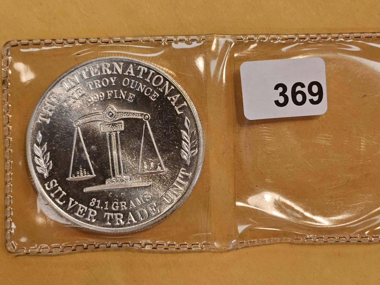One Troy ounce .999 fine silver art round (1 of 2)