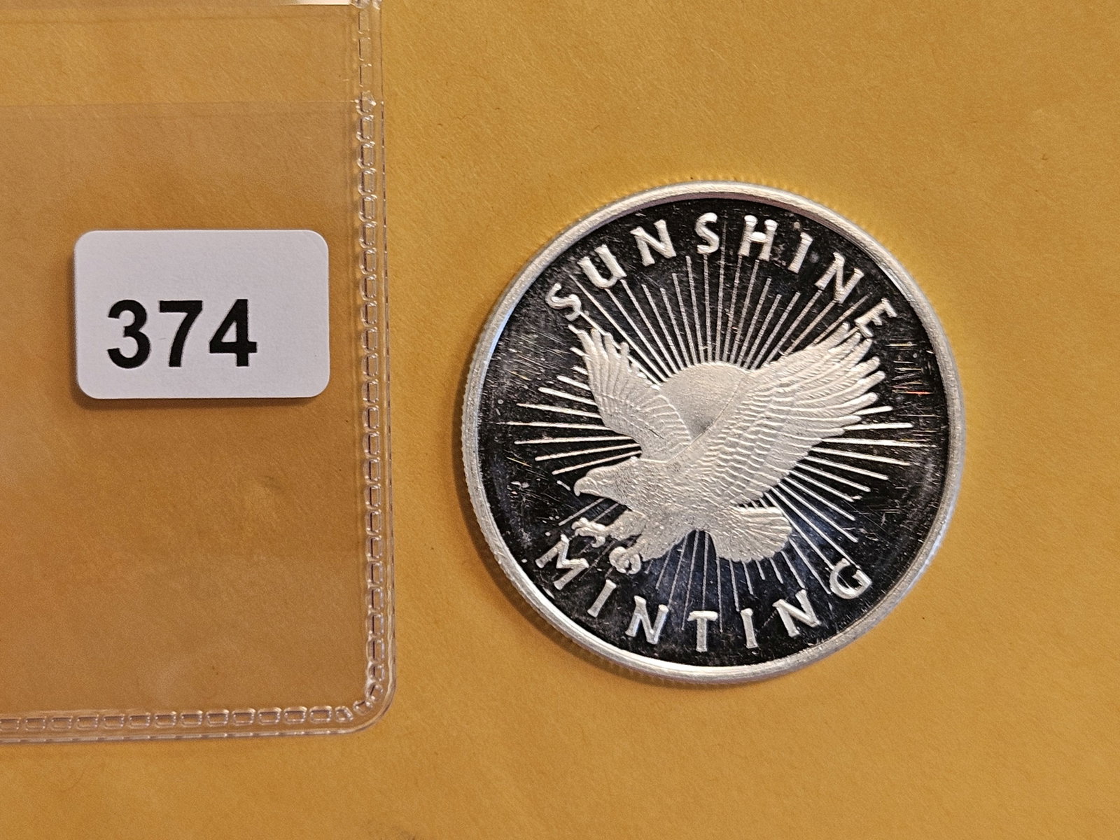 One Troy ounce .999 fine silver art round: Sunshine minting