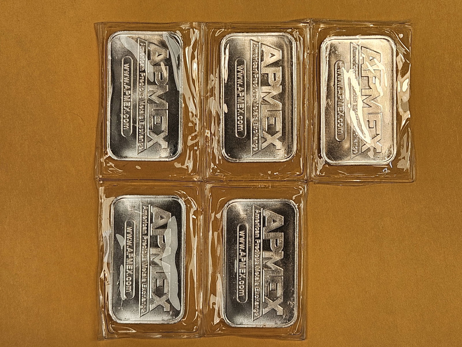 FIVE 1-troy ounce .999 fine silver bars - 2