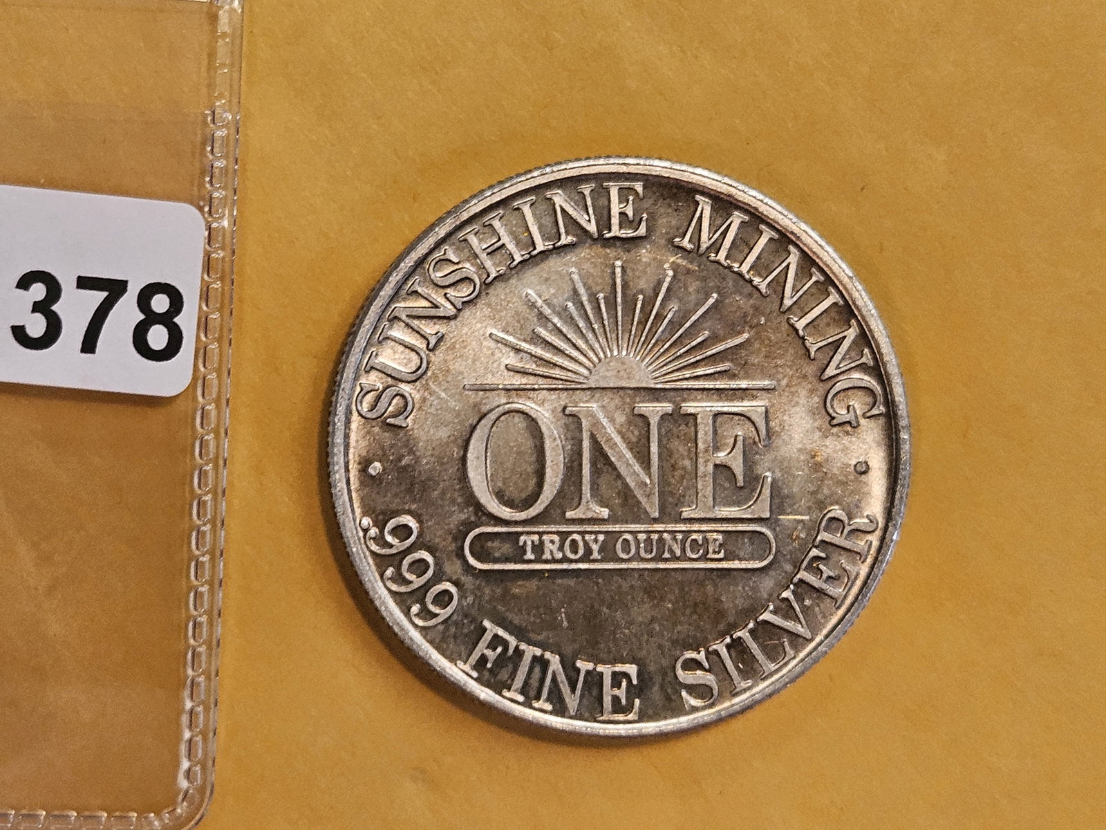 One Troy ounce .999 fine silver art round: Sunshine minting