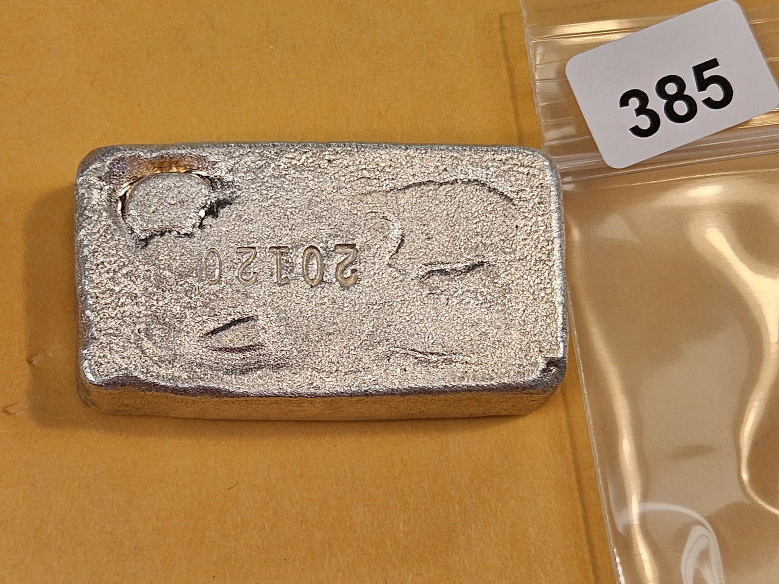 FIVE Troy ounce .999 fine silver poured bar - 3