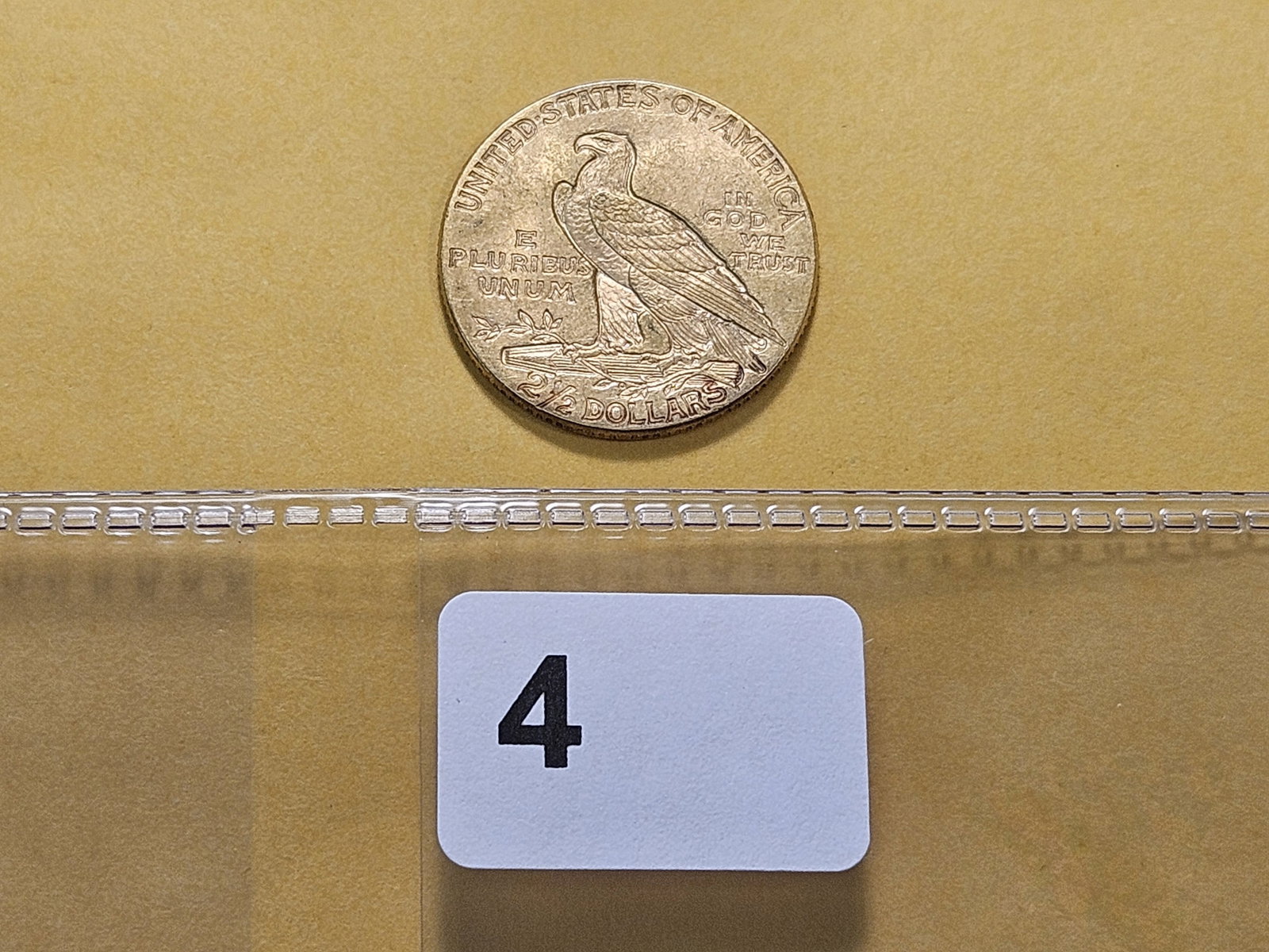 GOLD! Brilliant About Uncirculated 1915 Indian Head $2.5 Gold - 3