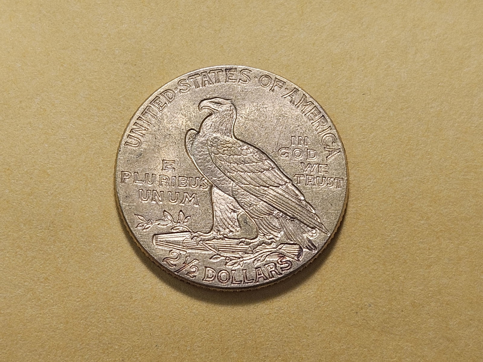 GOLD! Brilliant About Uncirculated 1915 Indian Head $2.5 Gold - 4