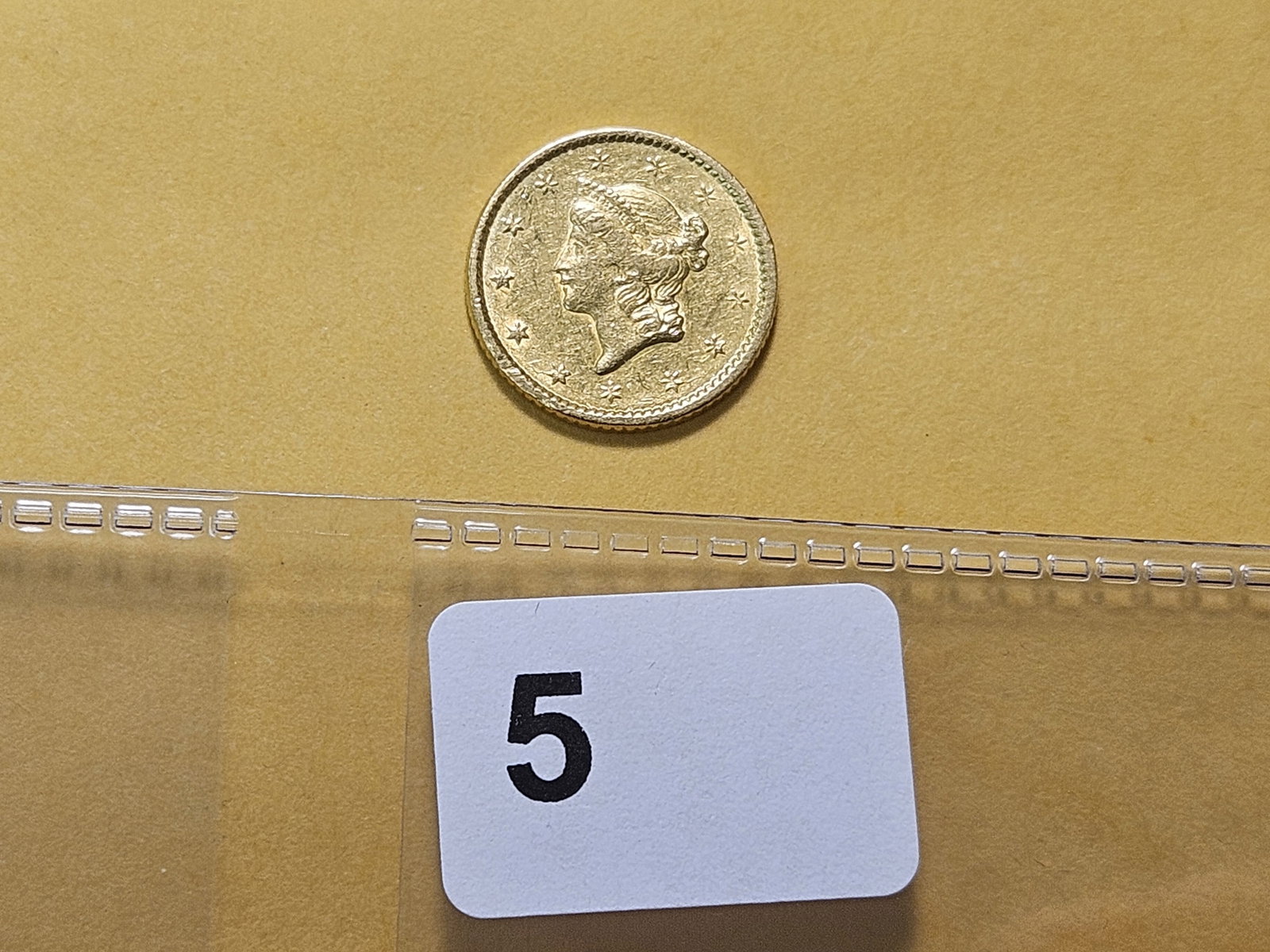 GOLD! Bright About Uncirculated 1851 Dollar Gold - 2