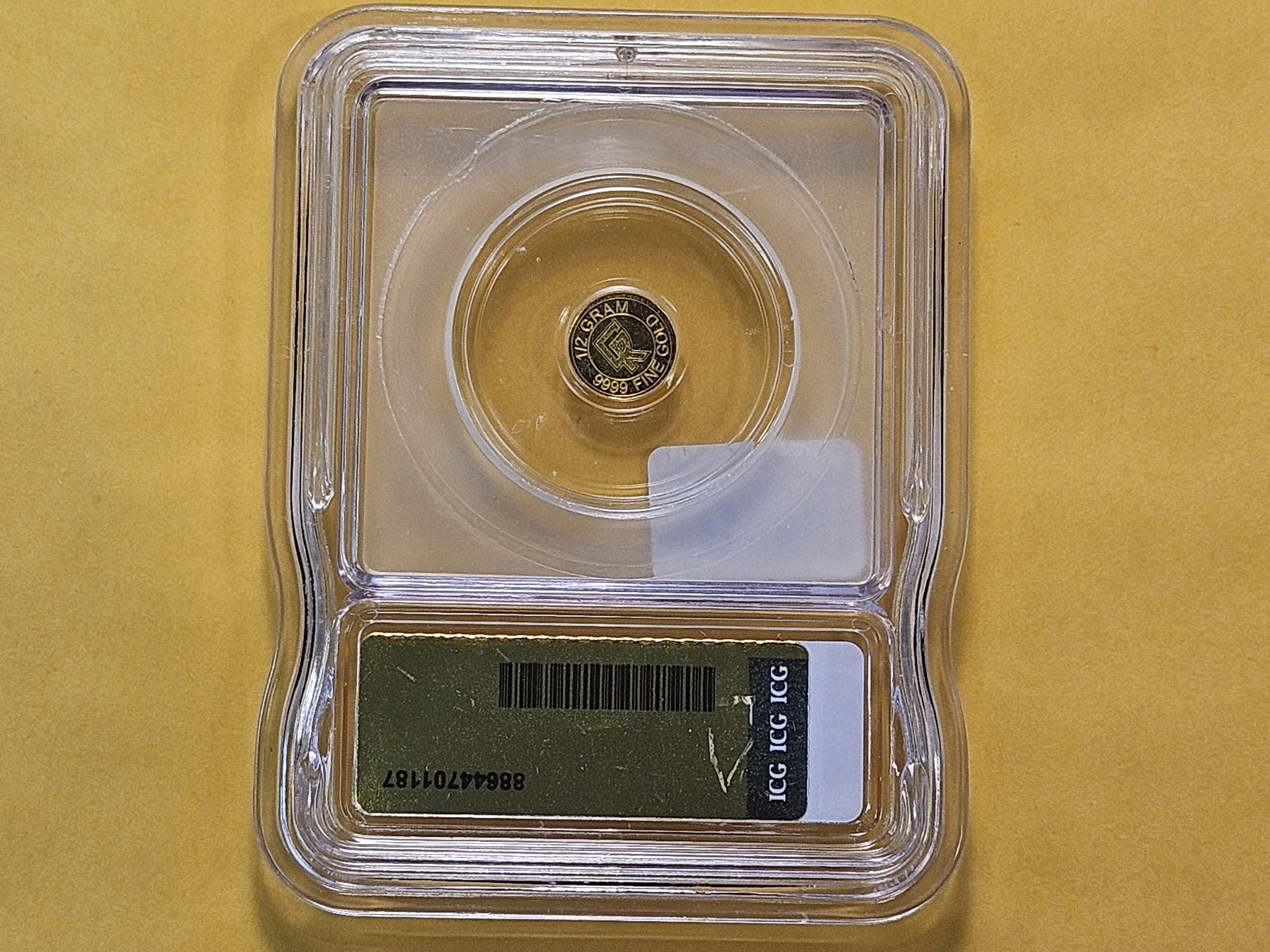 GOLD! PERFECT! ICG Half Gram .999 Fine Gold Round in Mint State 70 Proof Like - 3