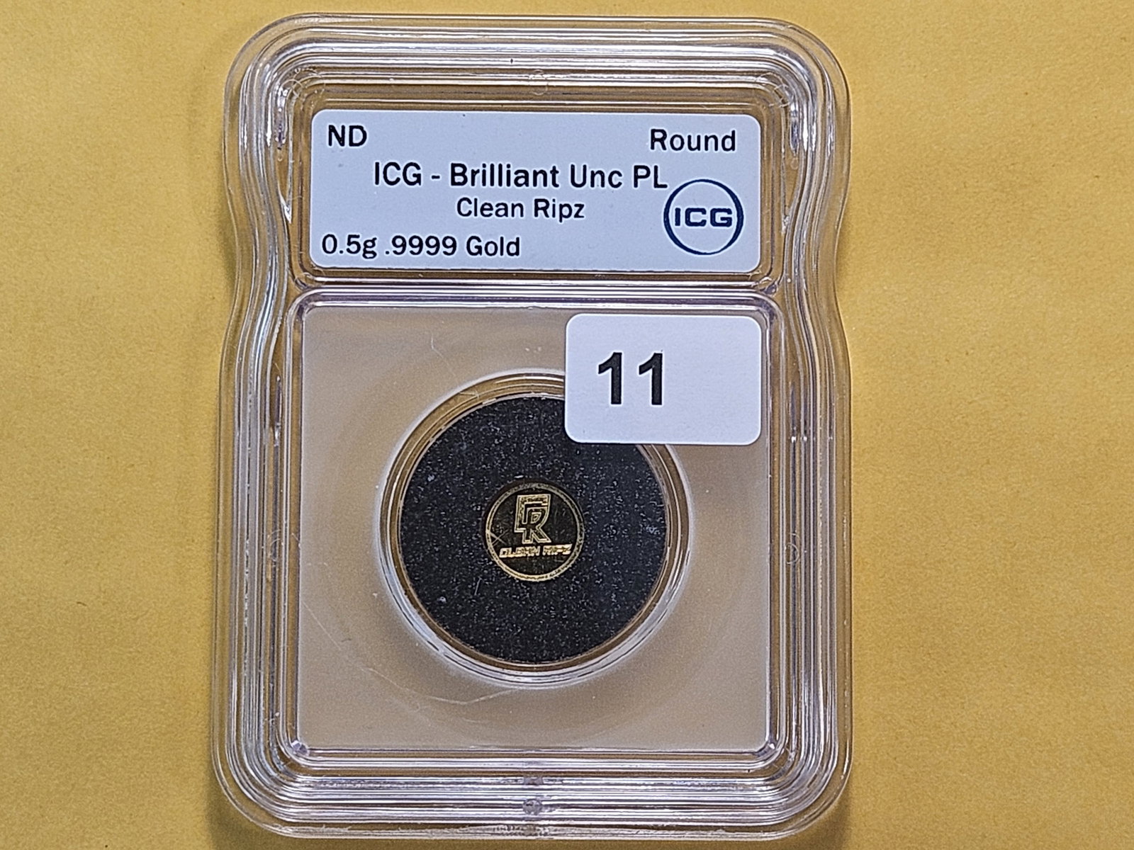 GOLD! ICG Half Gram .999 Fine Gold Round in Brilliant Uncirculated Proof Like - 2