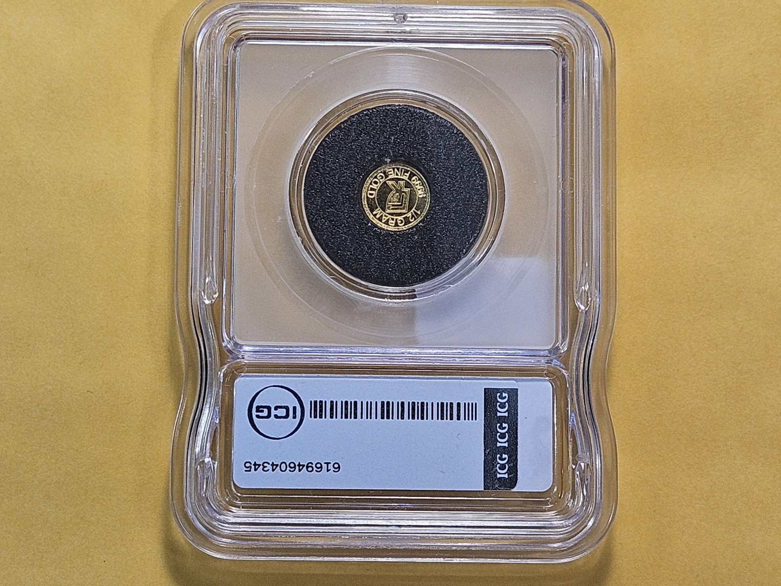 GOLD! ICG Half Gram .999 Fine Gold Round in Brilliant Uncirculated Proof Like - 3