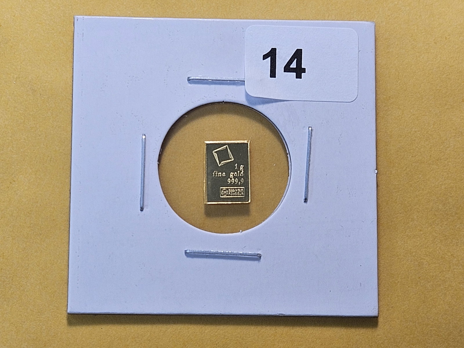 GOLD! Valcambi Suisse One Gram .999 Fine Gold Bar - 2