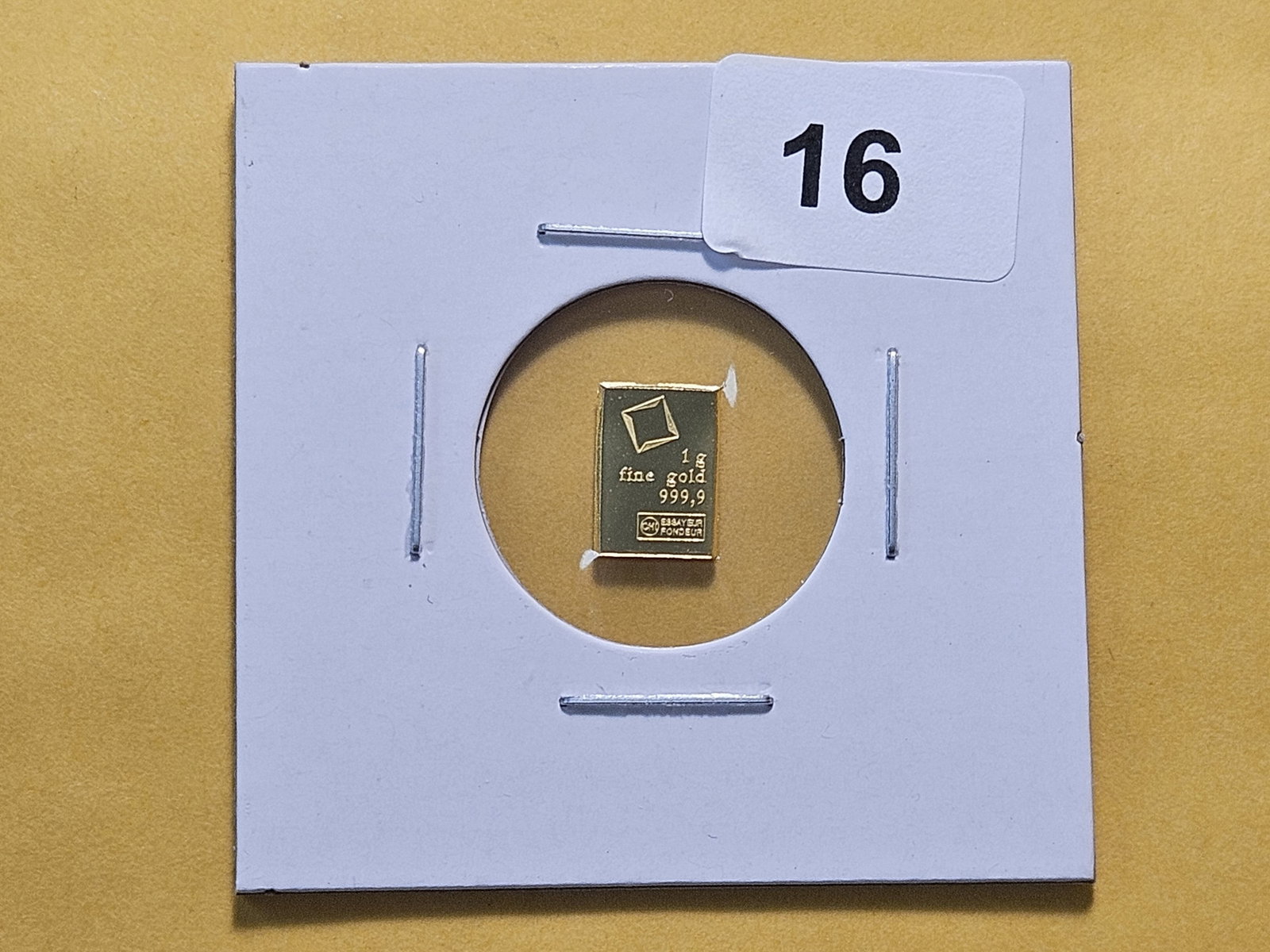 GOLD! Valcambi Suisse One Gram .999 Fine Gold Bar - 2