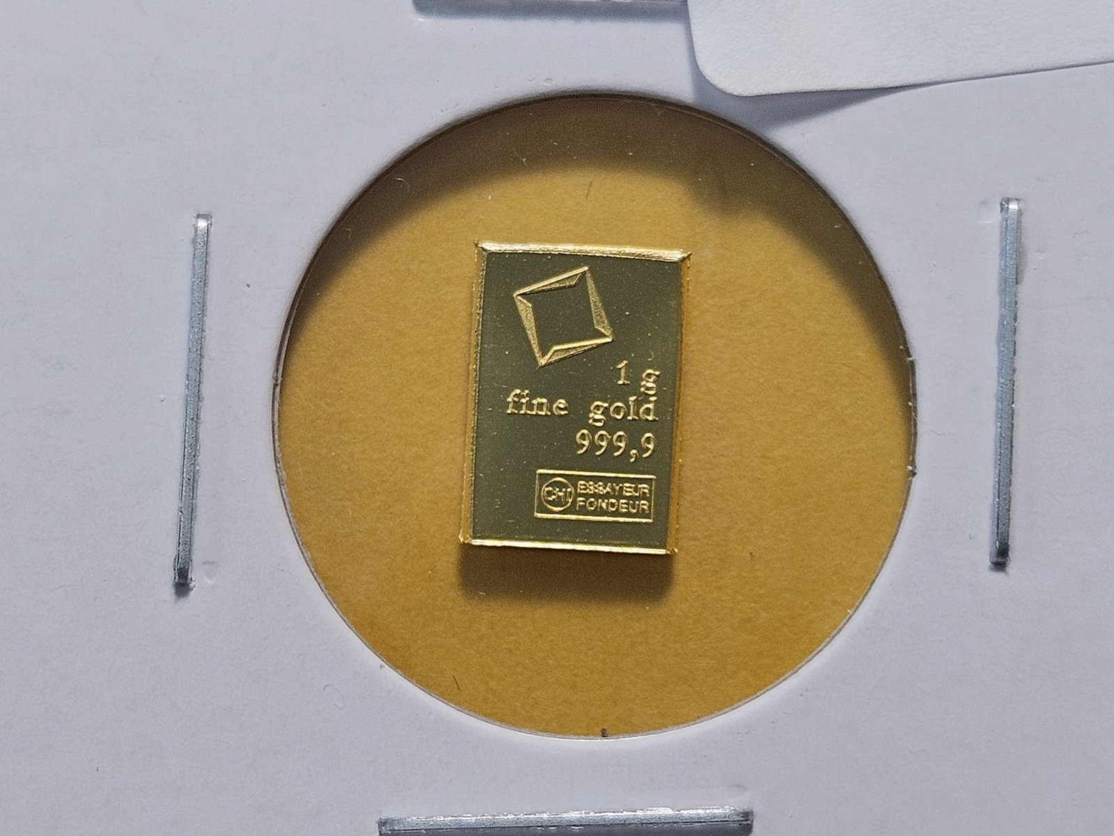 GOLD! Valcambi Suisse One Gram .999 Fine Gold Bar: Fractional Gold Bar