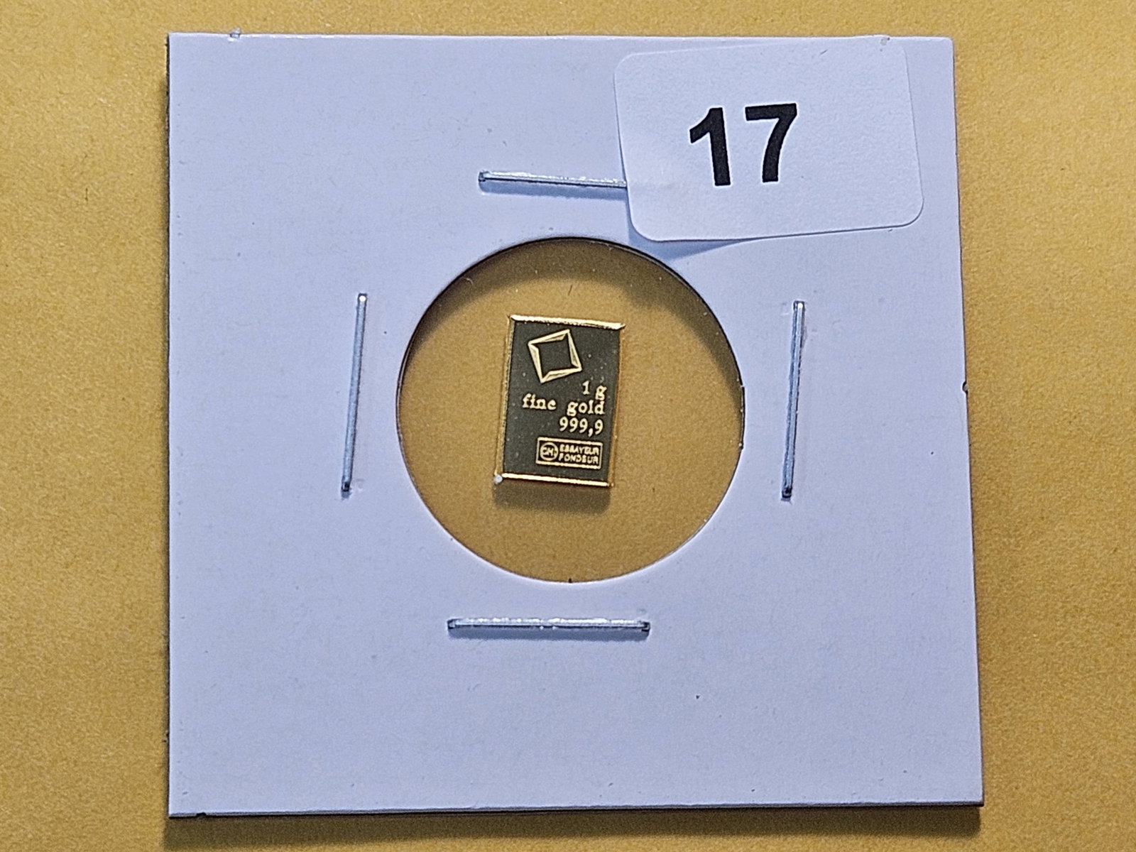 GOLD! Valcambi Suisse One Gram .999 Fine Gold Bar - 2