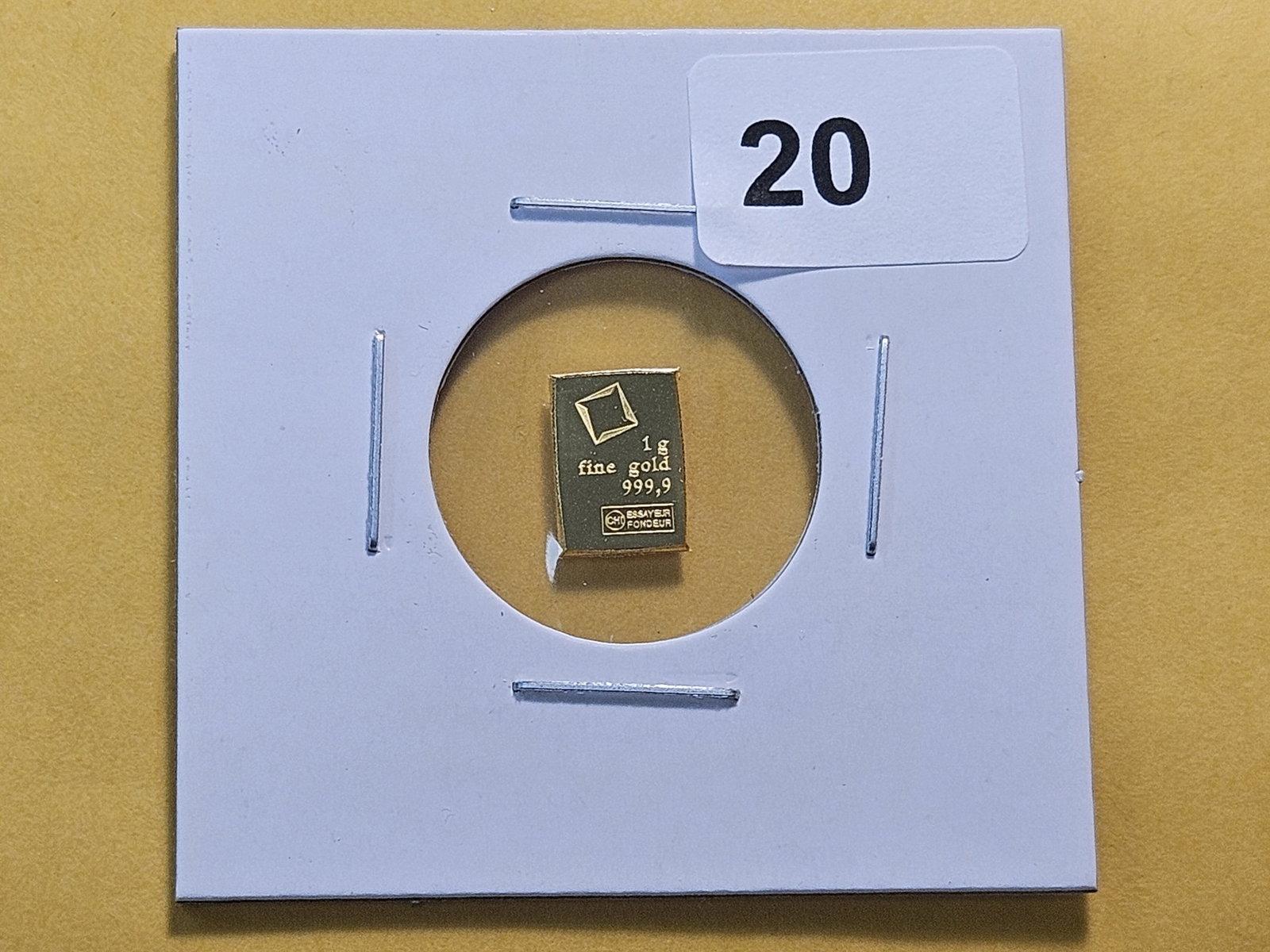 GOLD! Valcambi Suisse One Gram .999 Fine Gold Bar - 2