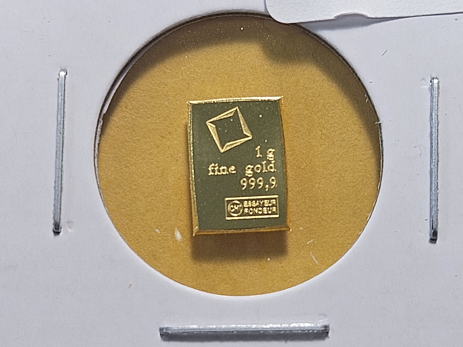 GOLD! Valcambi Suisse One Gram .999 Fine Gold Bar: Fractional Gold Bar