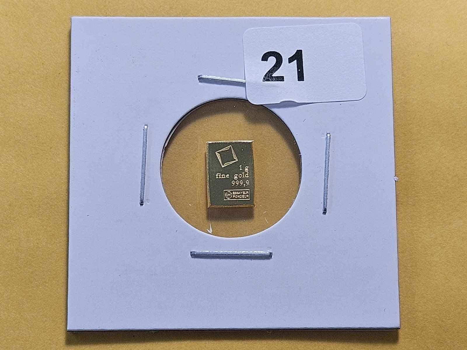 GOLD! Valcambi Suisse One Gram .999 Fine Gold Bar - 2