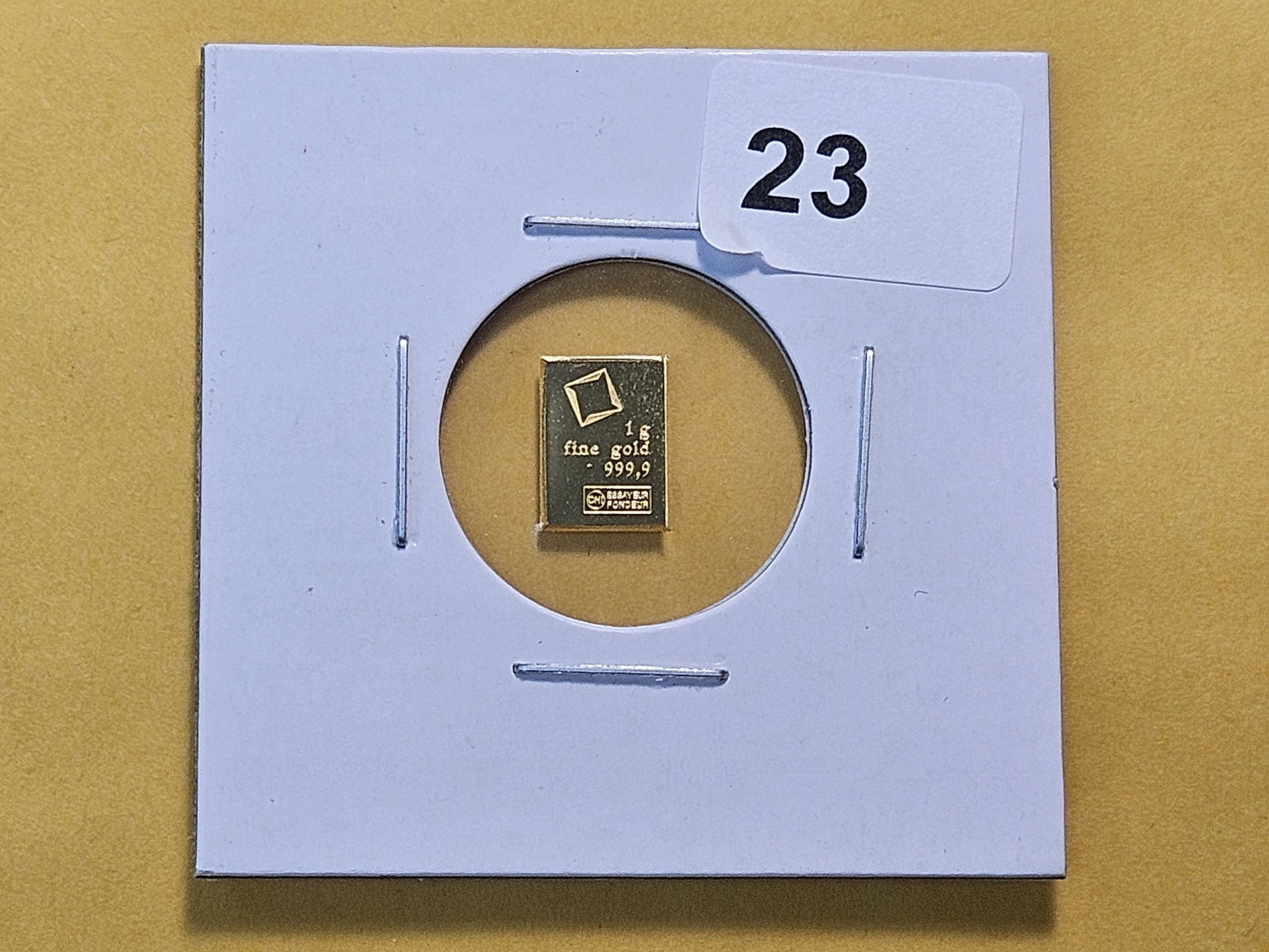 GOLD! Valcambi Suisse One Gram .999 Fine Gold Bar - 2