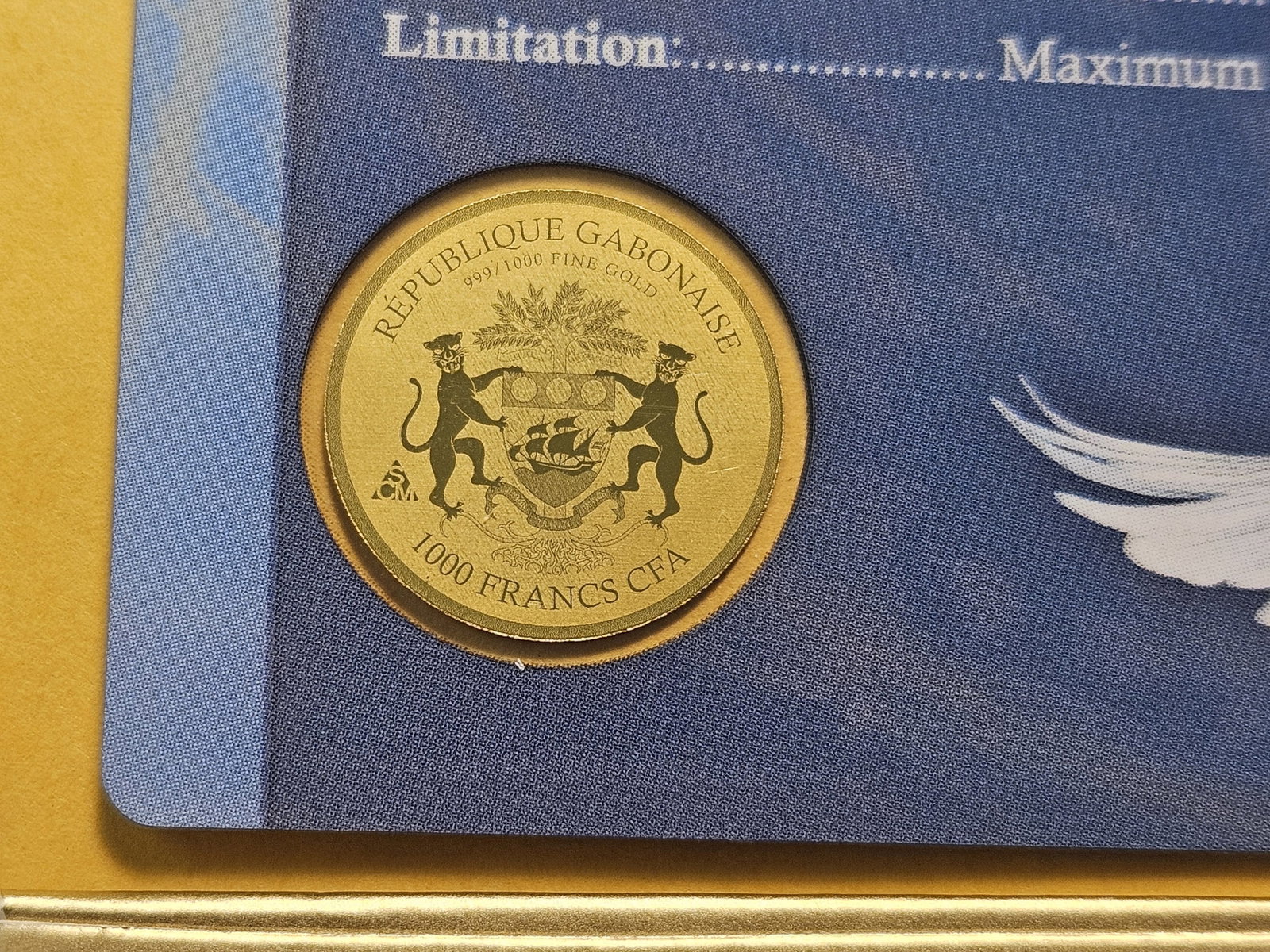 GOLD! GEM Proof Republic of Gabon Gold 1000 Francs - 4