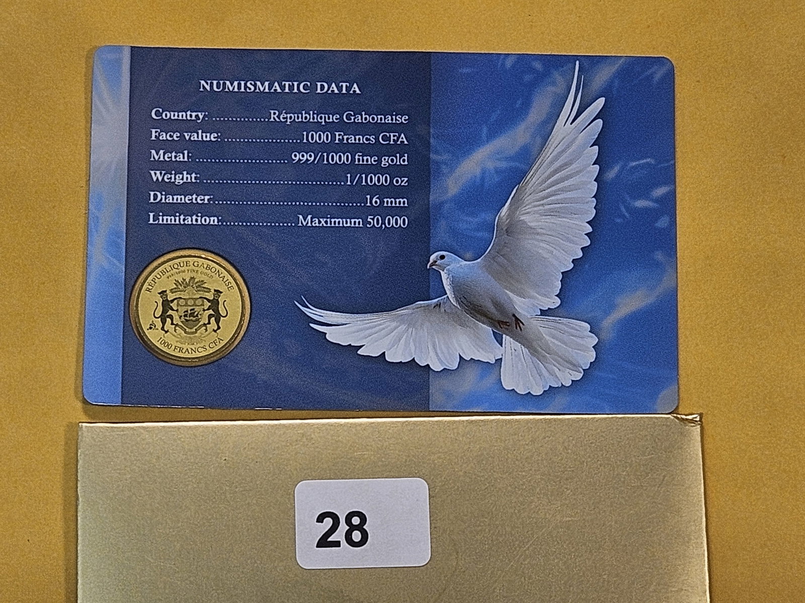 GOLD! GEM Proof Republic of Gabon Gold 1000 Francs - 3
